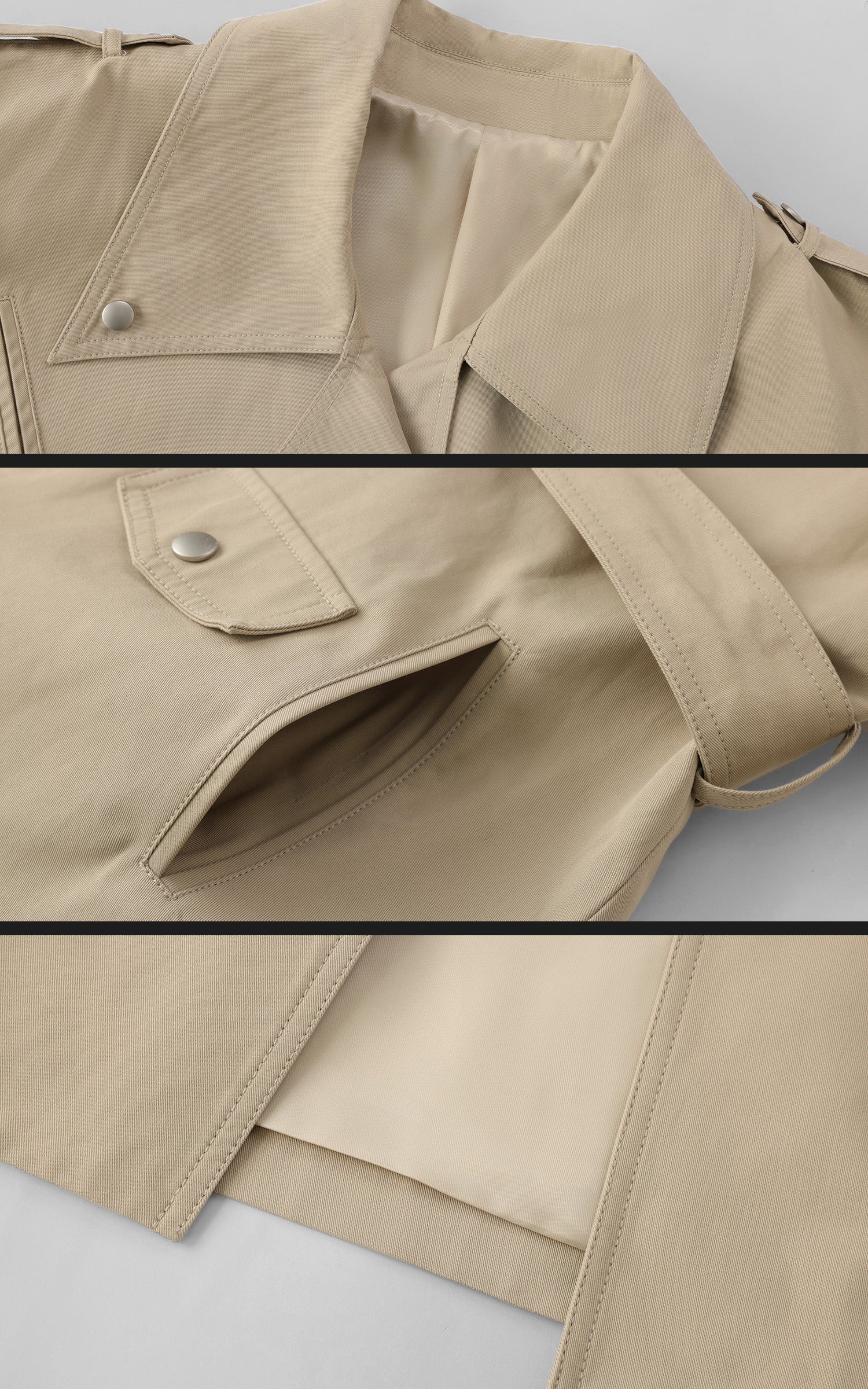 WARDEN EDGE Oversized Structured Trench Coat - PINKPARKS