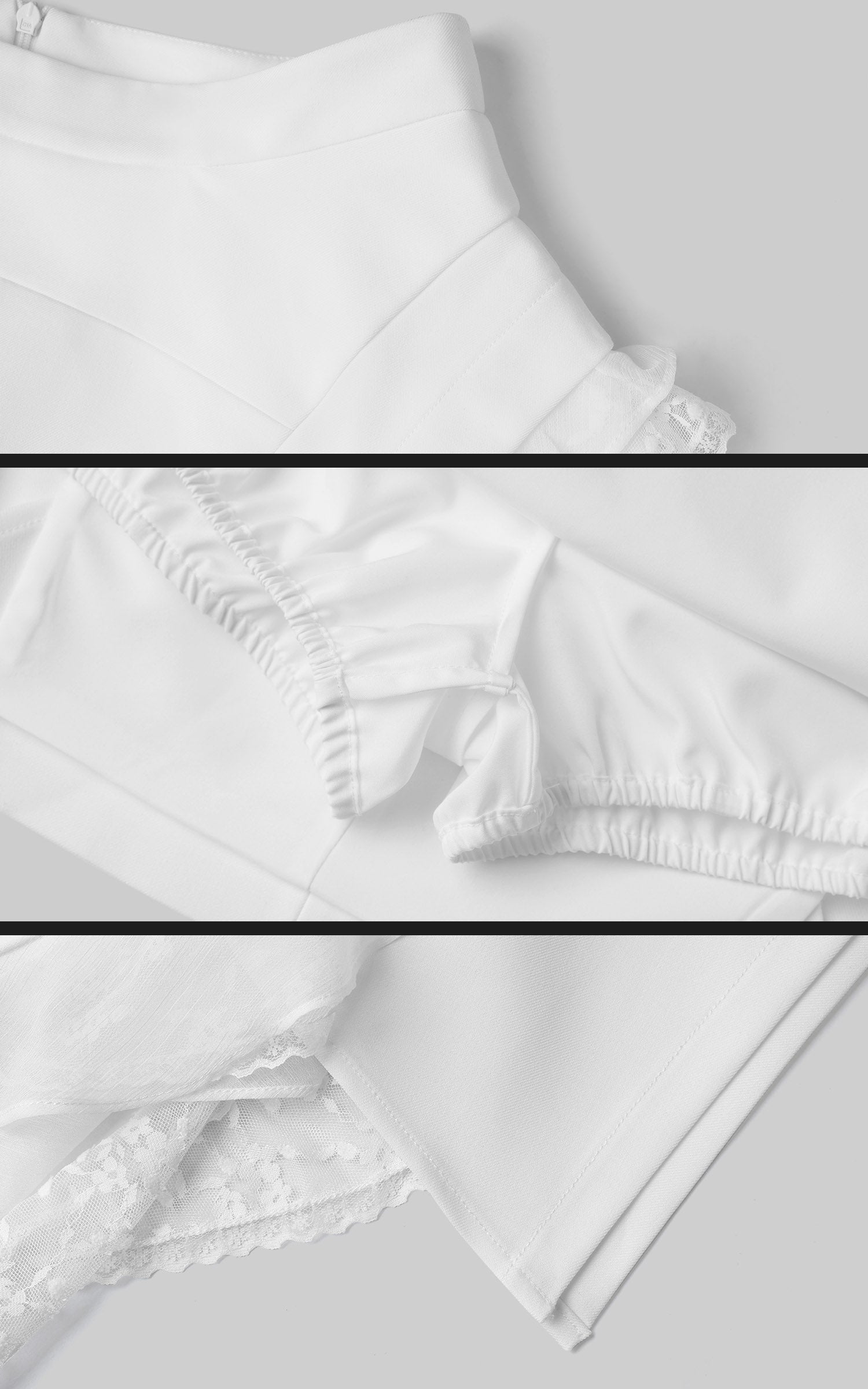 WARDEN EDGE Asymmetrical Skirt with Lace Streamers - PINKPARKS