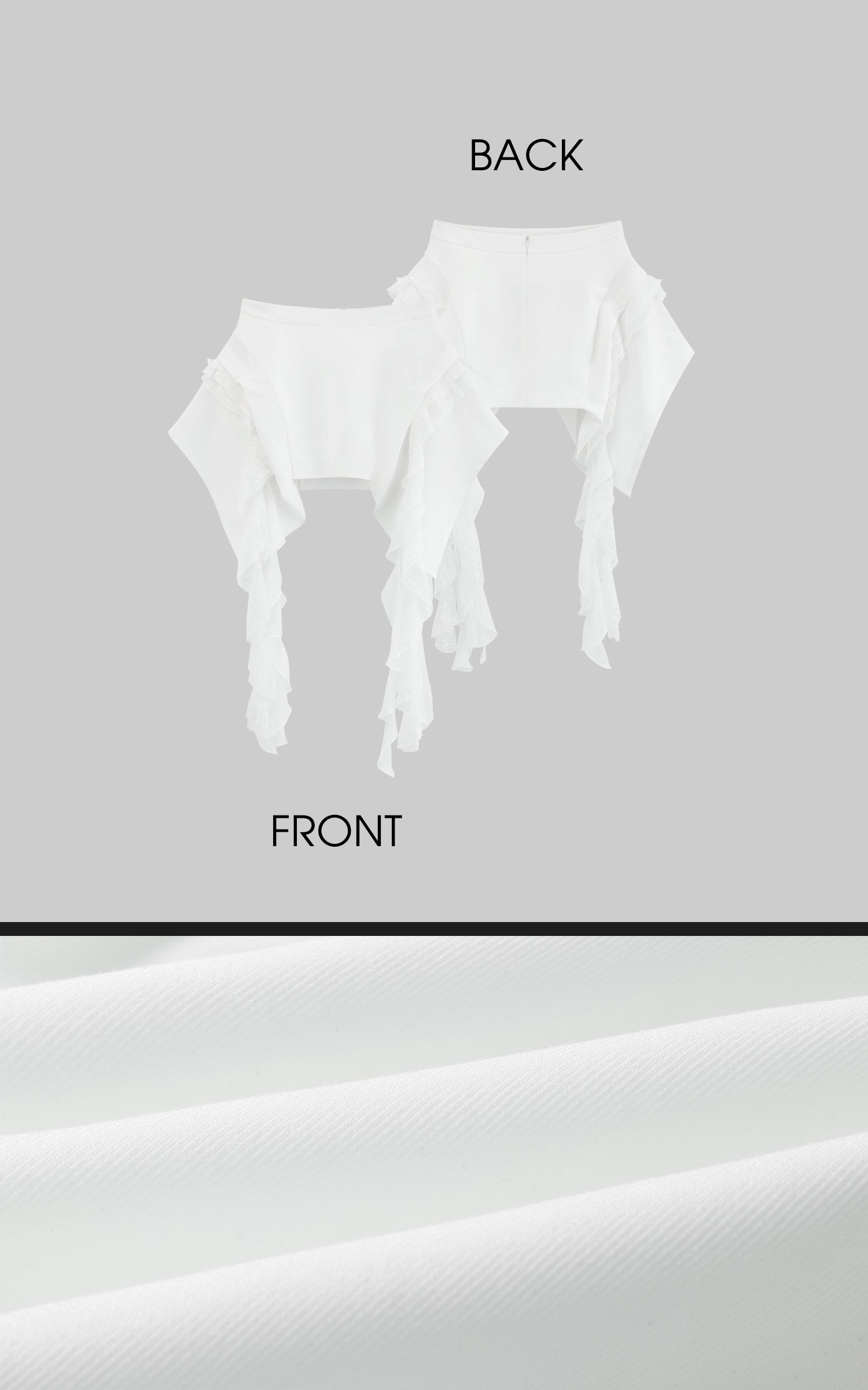 WARDEN EDGE Asymmetrical Skirt with Lace Streamers - PINKPARKS