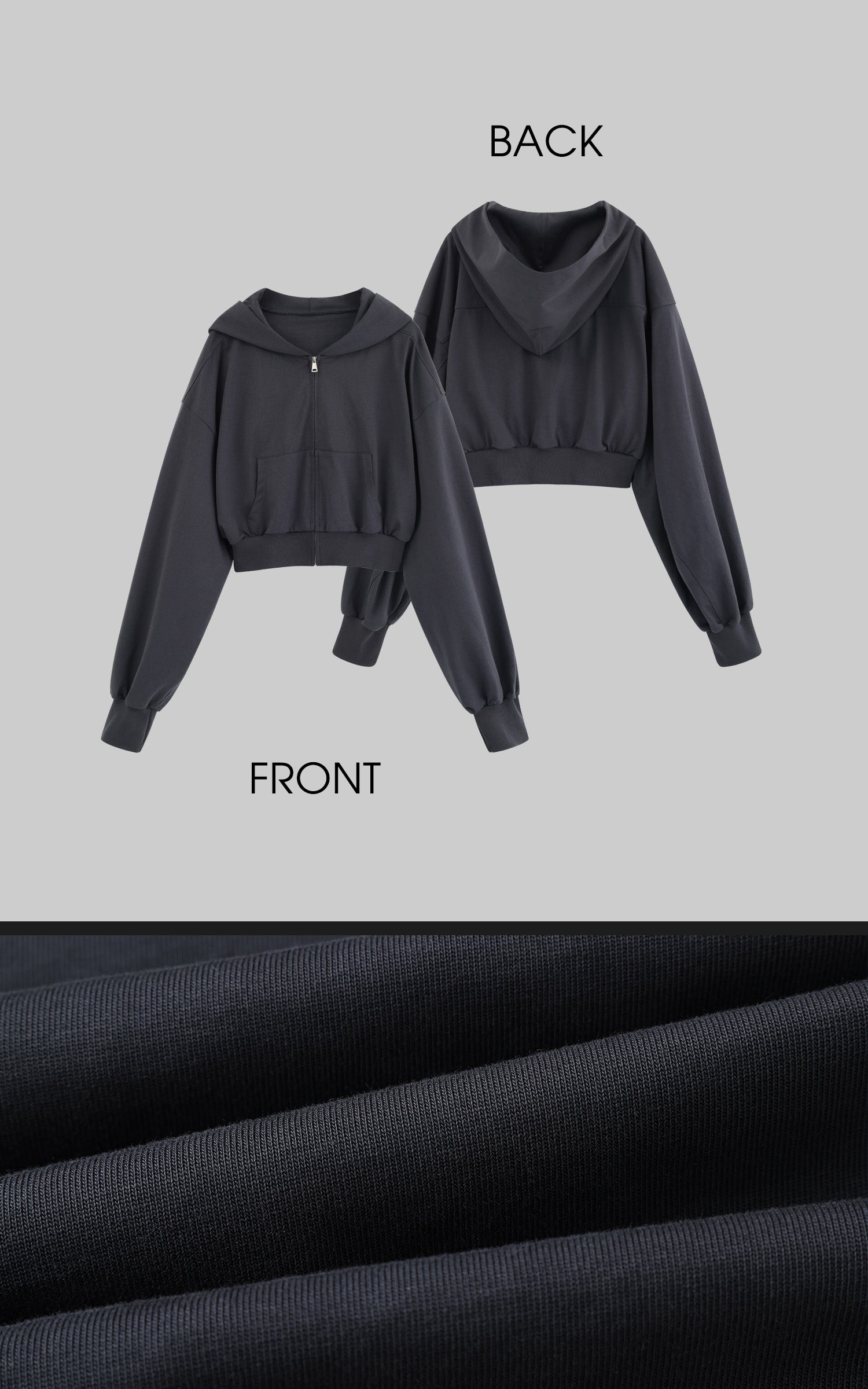 WARDEN EDGE Oversized Hooded Zip-Up Sweatshirt - PINKPARKS