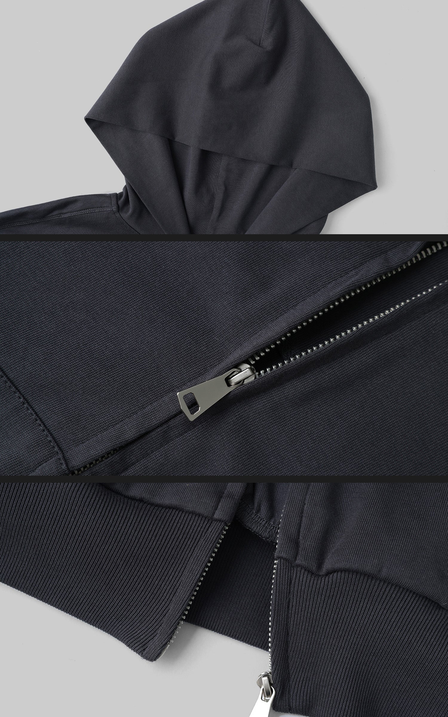 WARDEN EDGE Oversized Hooded Zip-Up Sweatshirt - PINKPARKS