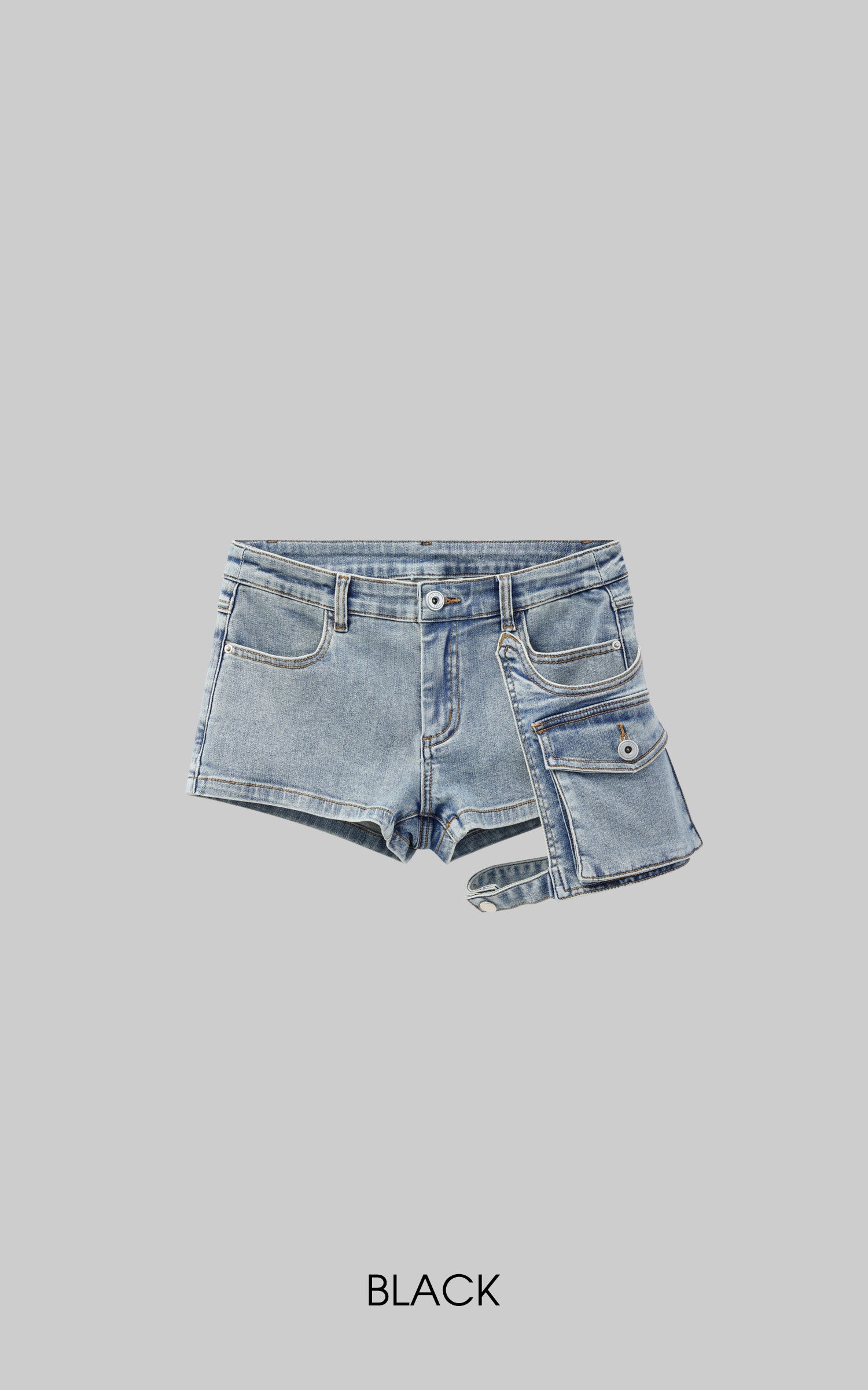 WARDEN EDGE Utility Denim Shorts with 3D Pocket Detailing - PINKPARKS
