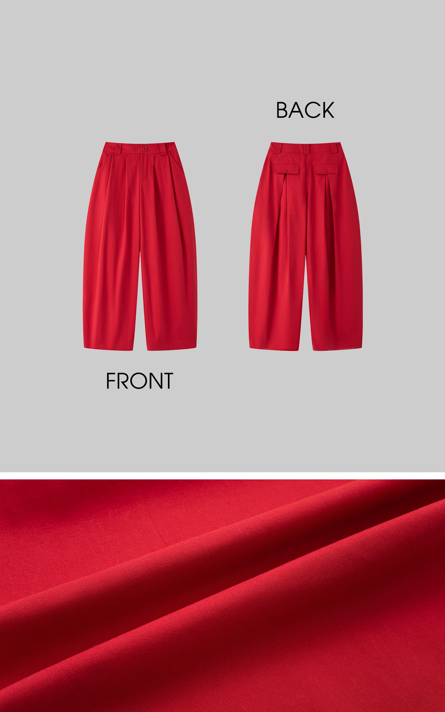 ハイウエストプリーツワイドパンツ