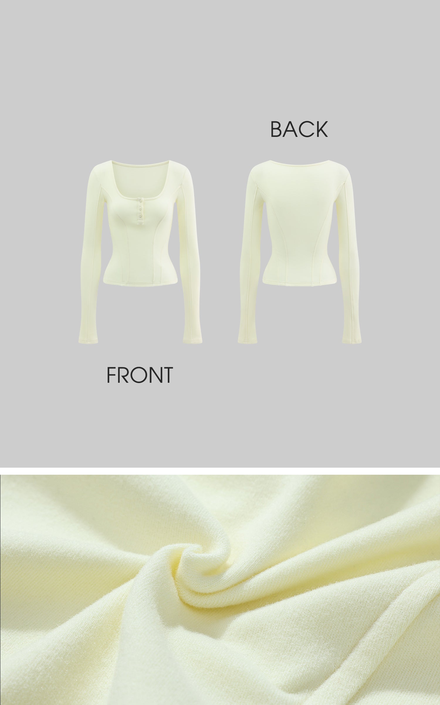 Rase Le Sol Cream Yellow Fitted Long-Sleeve Tee & Relaxed Shorts Set - PINKPARKS