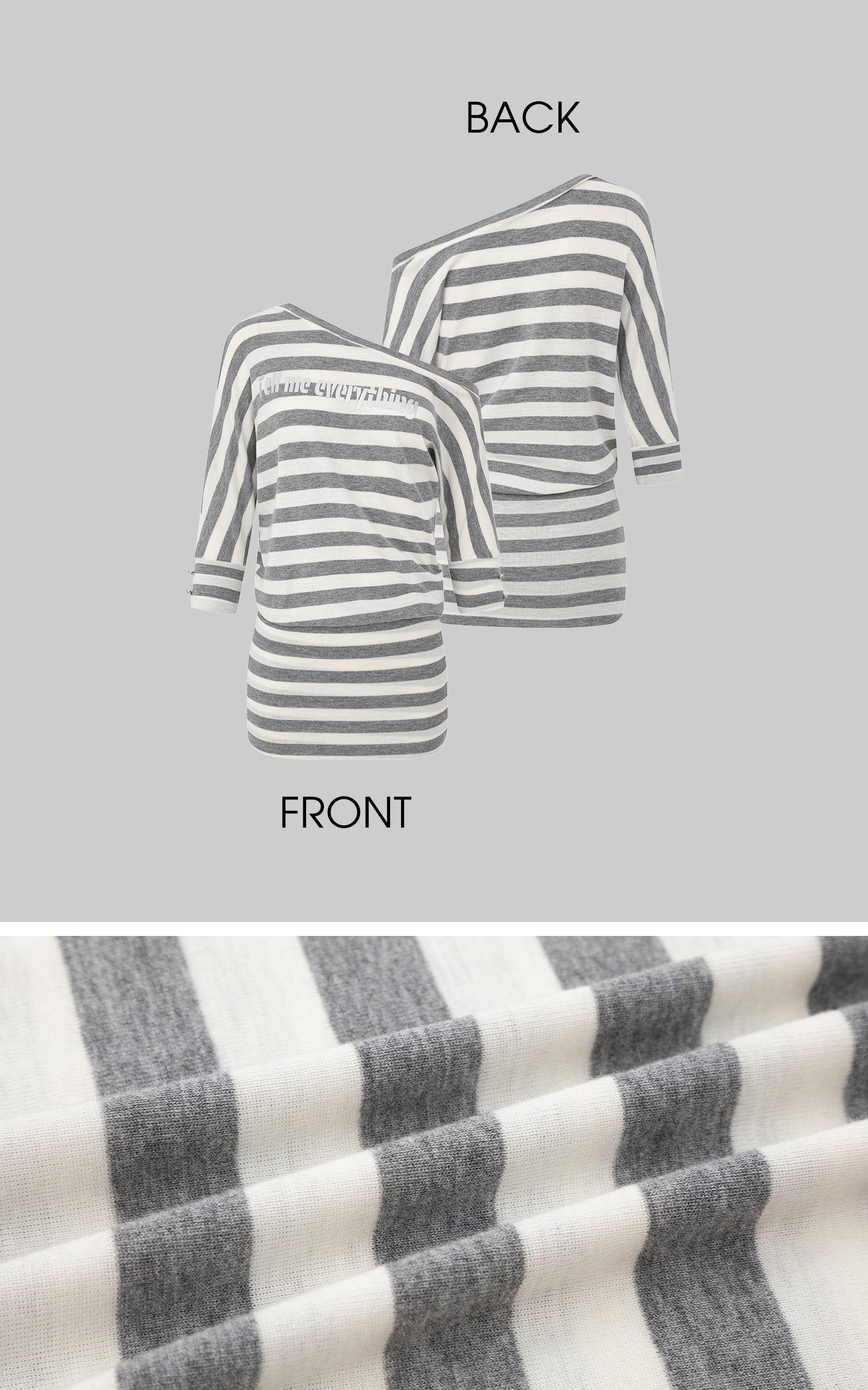 IAMXIAA ストライプ柄オフショルダーミニドレス・個性派プリント