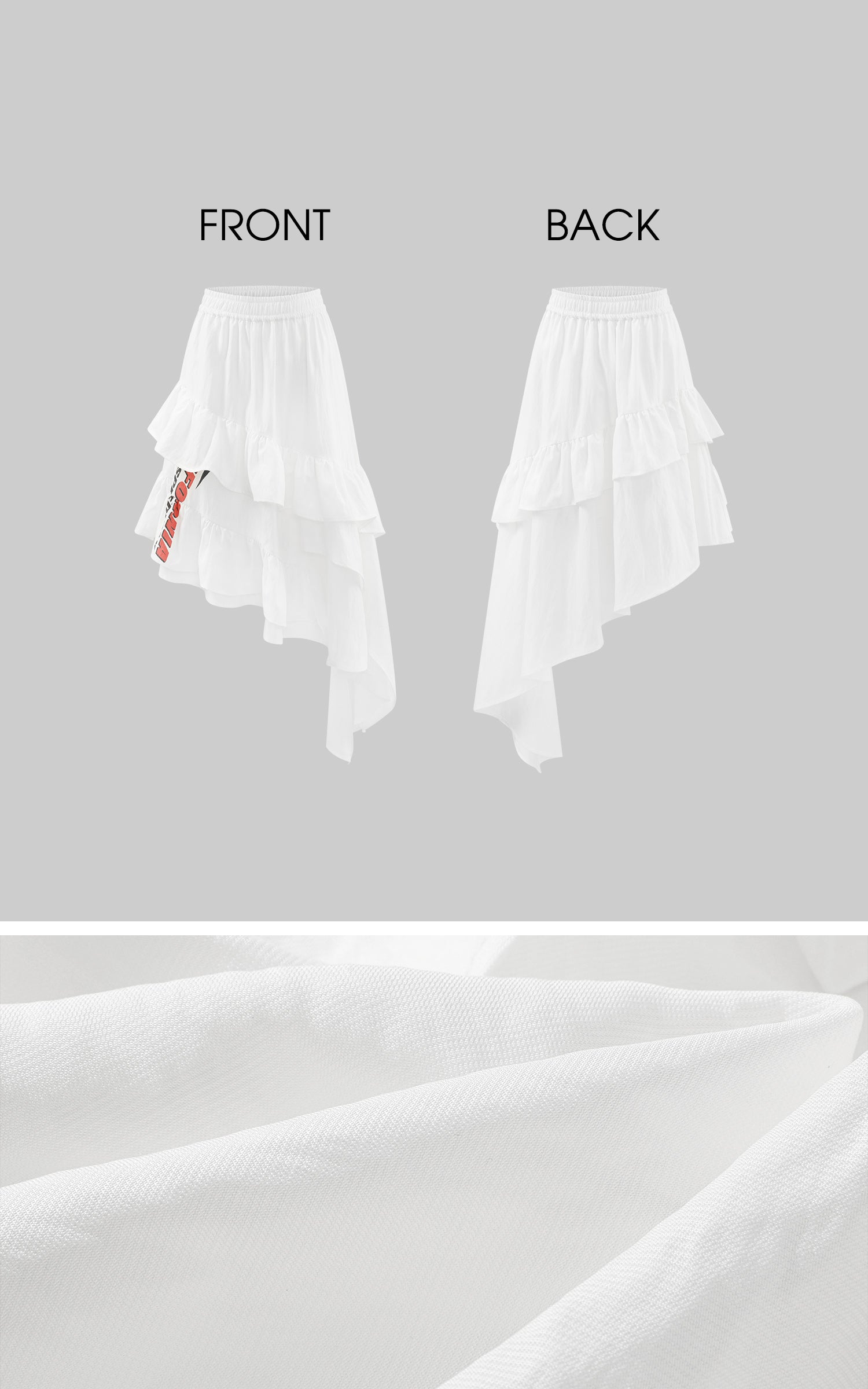 WARDEN EDGE フリル付きアシンメトリーレイヤードスカート