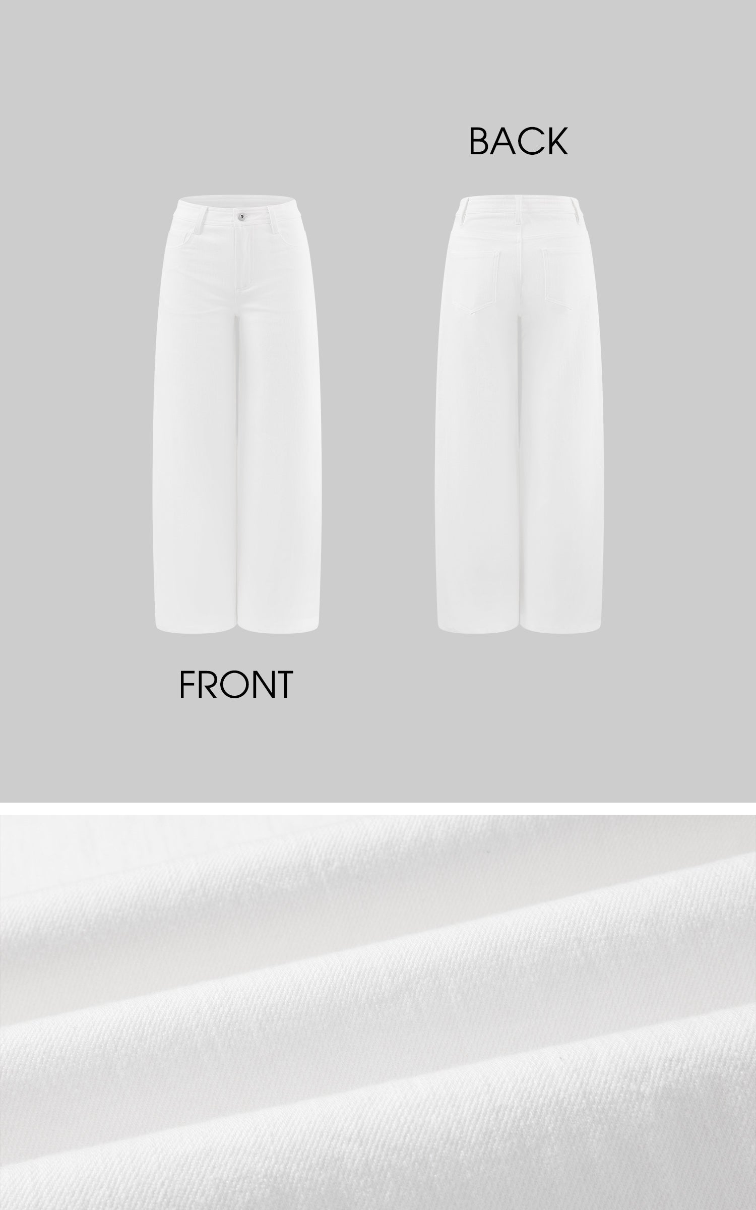 ROVENTE ハイライズ ワイドレッグ デニムトラウザーズ