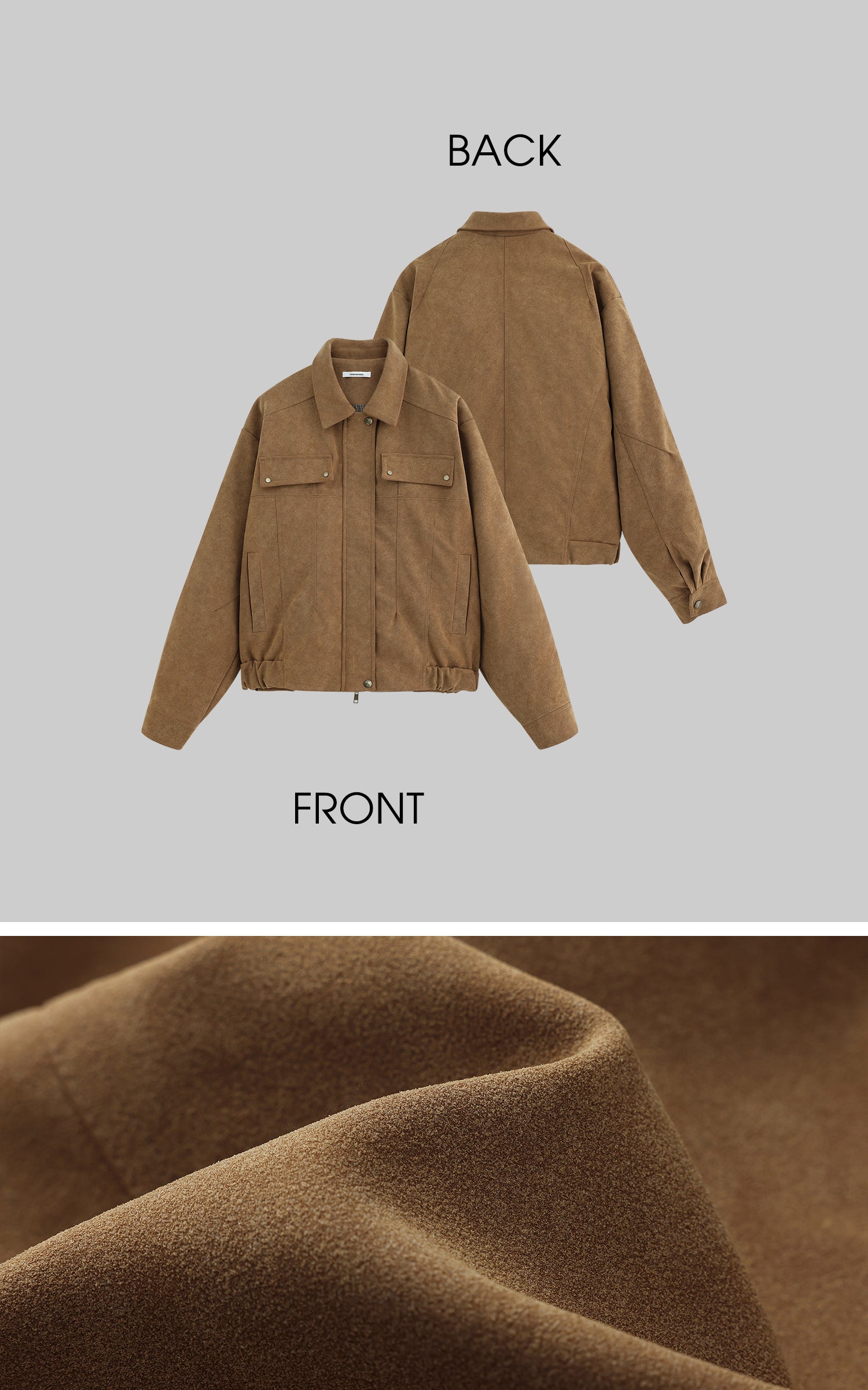 ROVENTE Suede Effect Jacket and Shorts Set