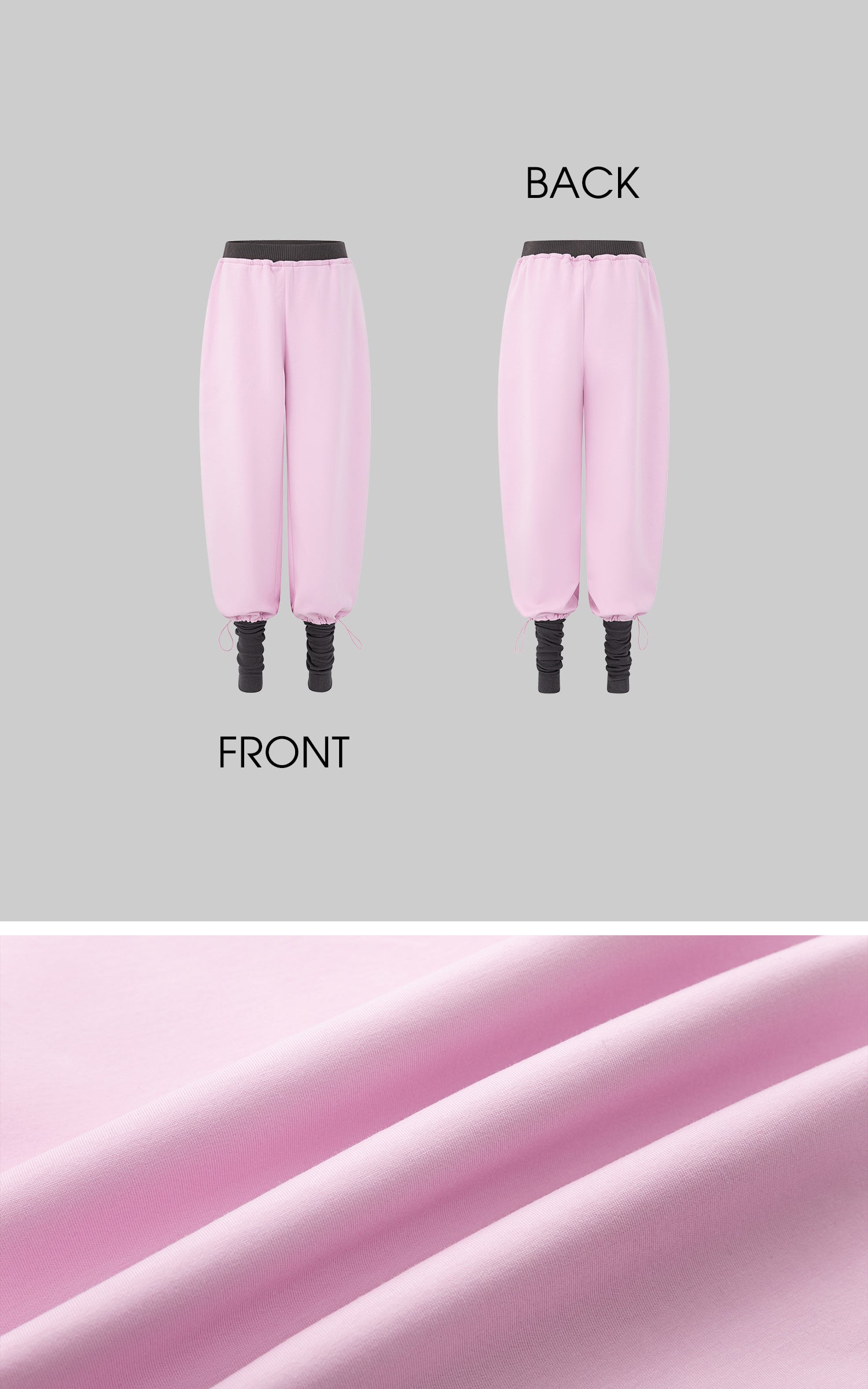 IAMXIAA ローライズレイヤードルックジョガーパンツ