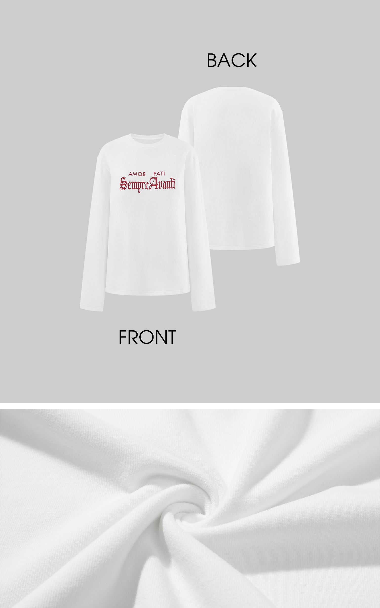 WARDEN EDGE Gothic Logo Long-Sleeve Tee