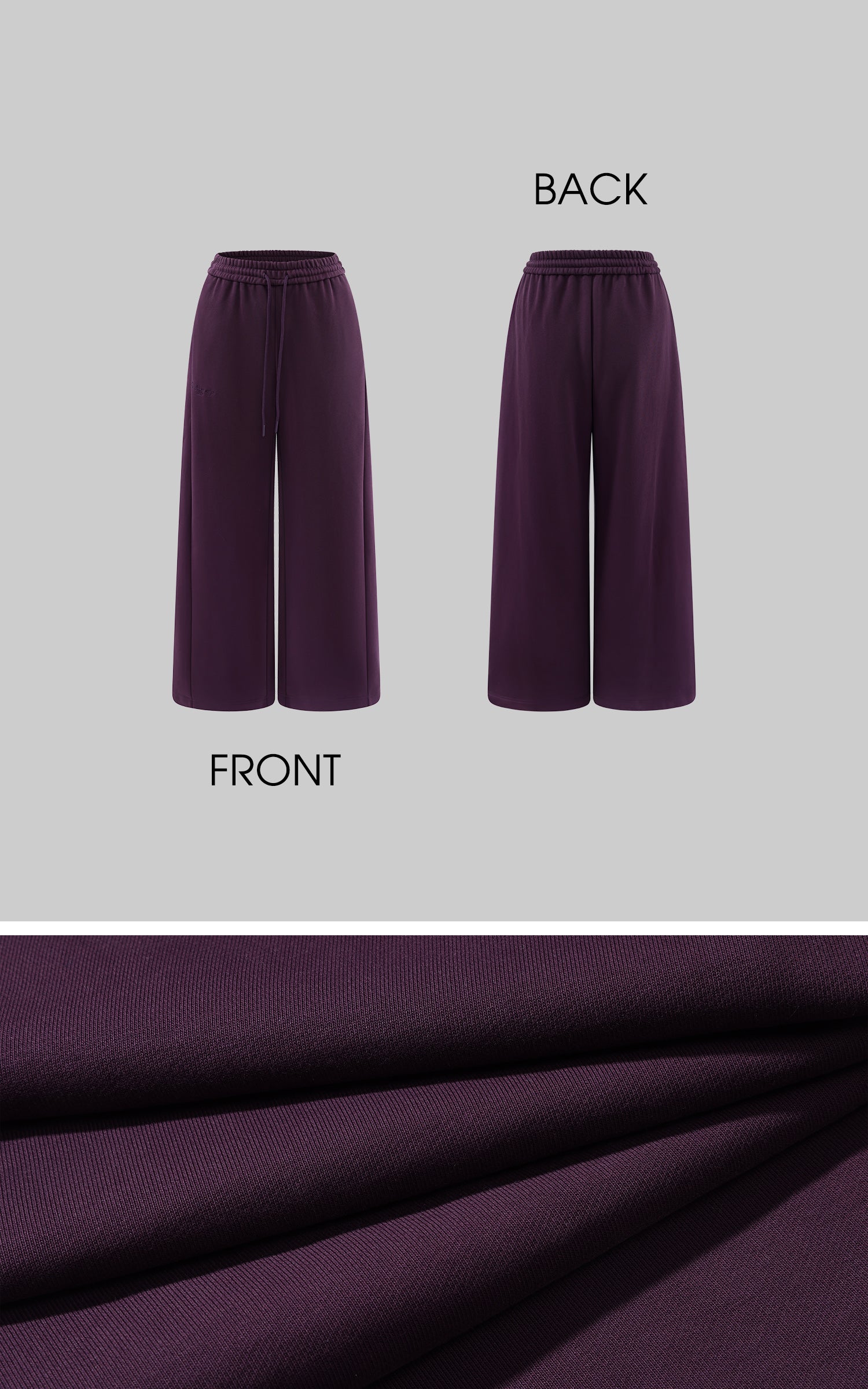 WARDEN EDGE フード付きジップジャケット、ワイドレッグパンツ、フィットしたキャミソールの3点セット