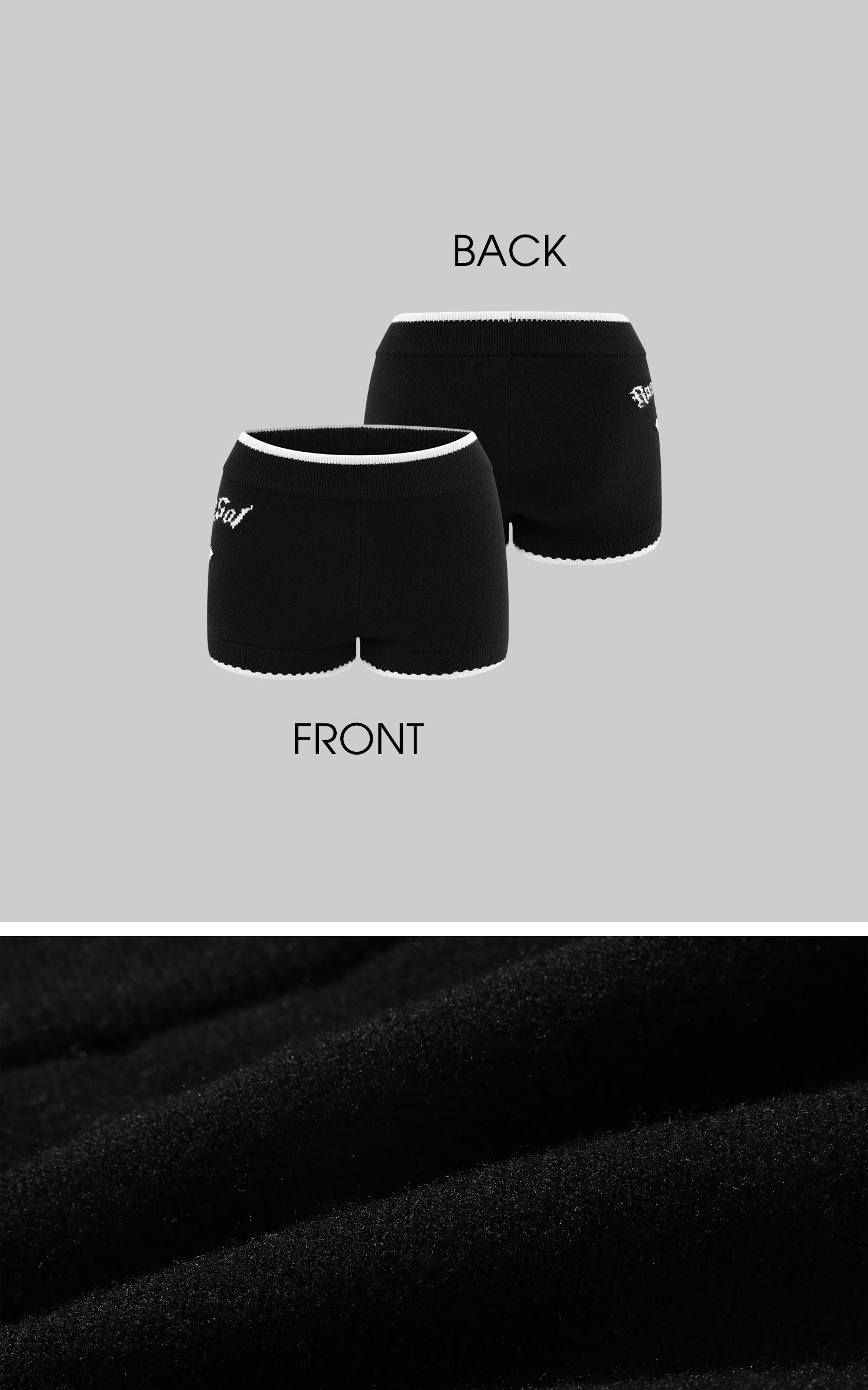 Rase le sol フーディプルオーバーとショーツ付きの修道院ニットウェアセット