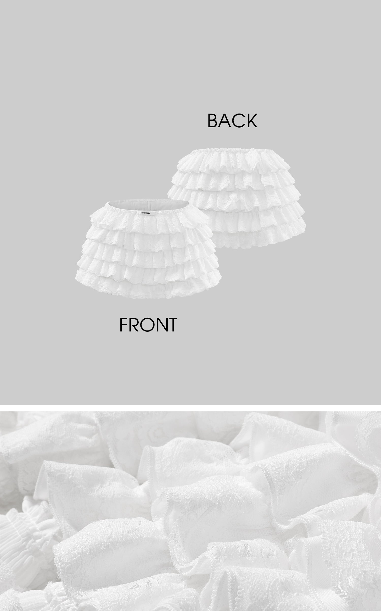 WARDEN EDGE レイヤードレース ローライズミニスカート