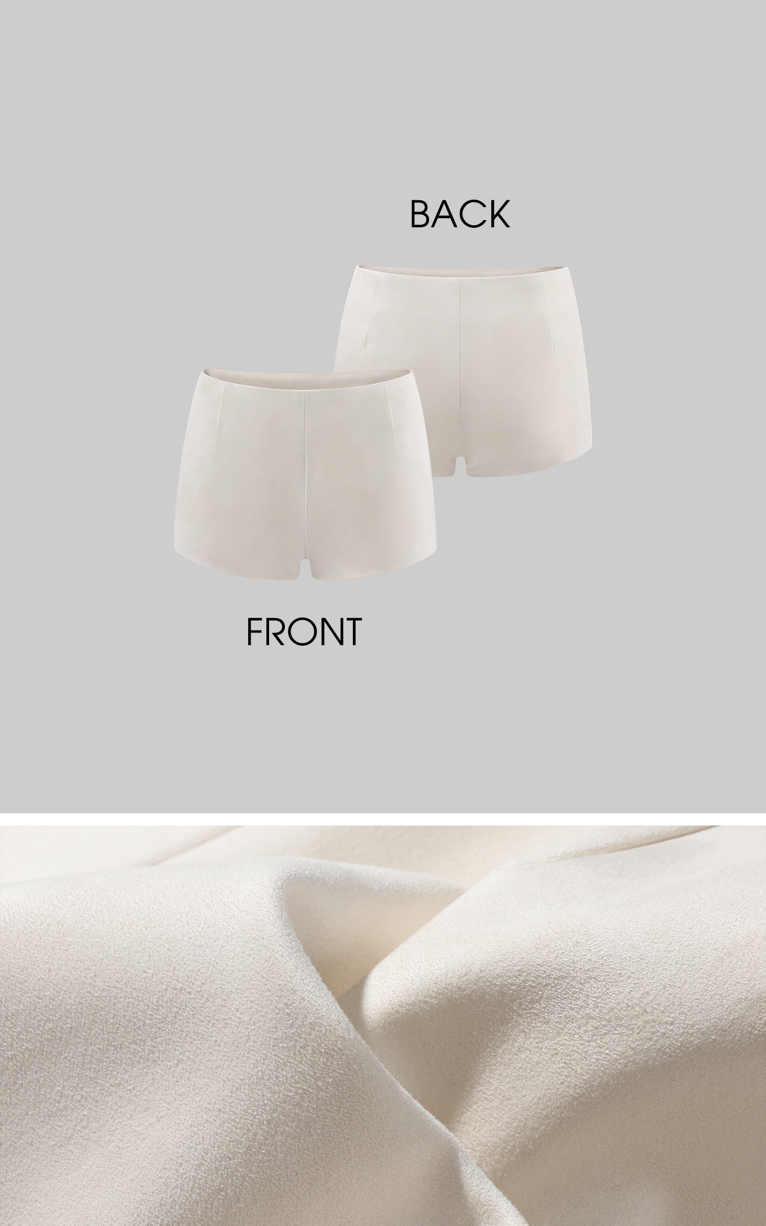 Rase le sol スタッズ付きダブルバックルウエストラップショーツセット