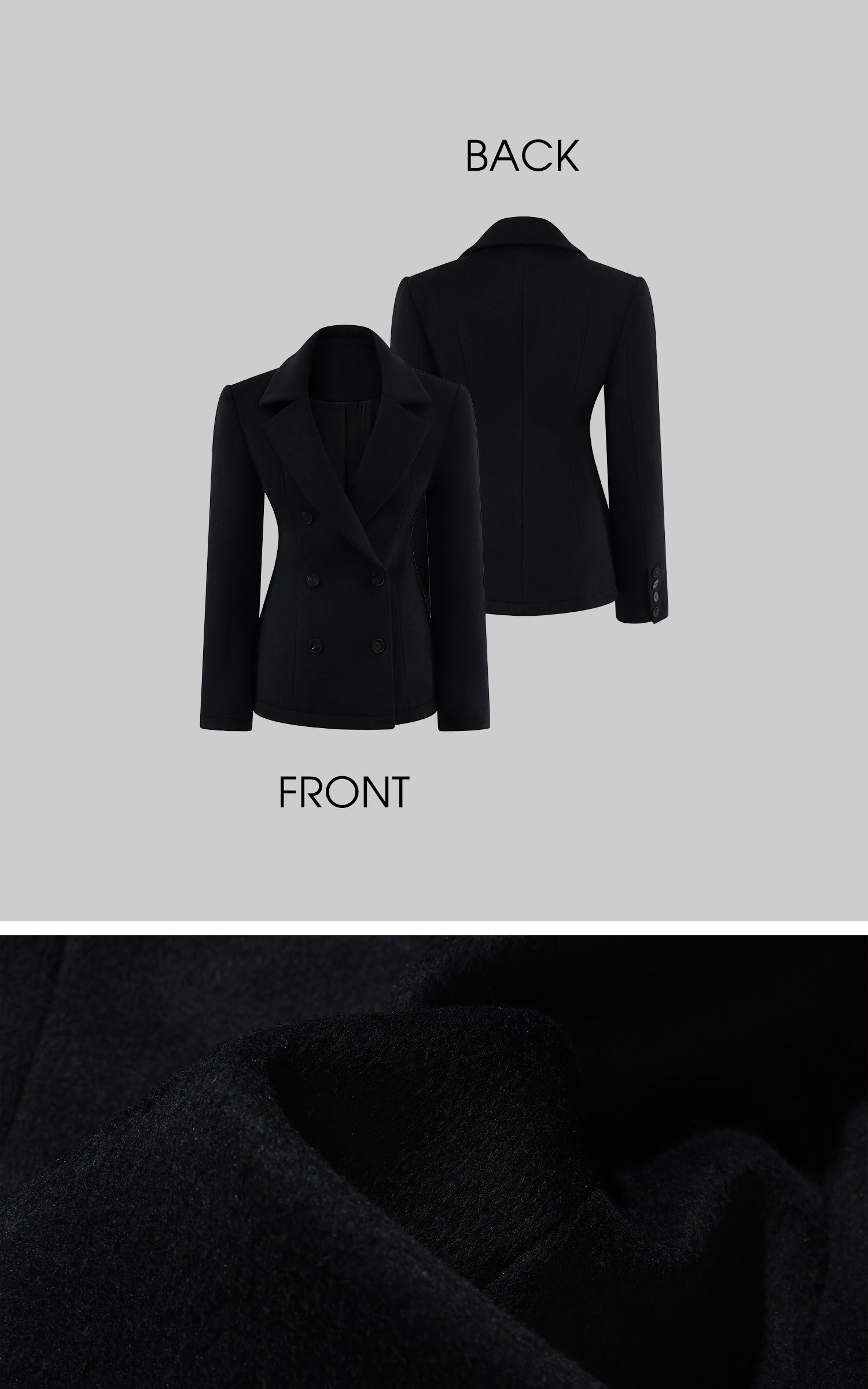 WARDEN EDGE 彫刻的なダブルブレストブレザー