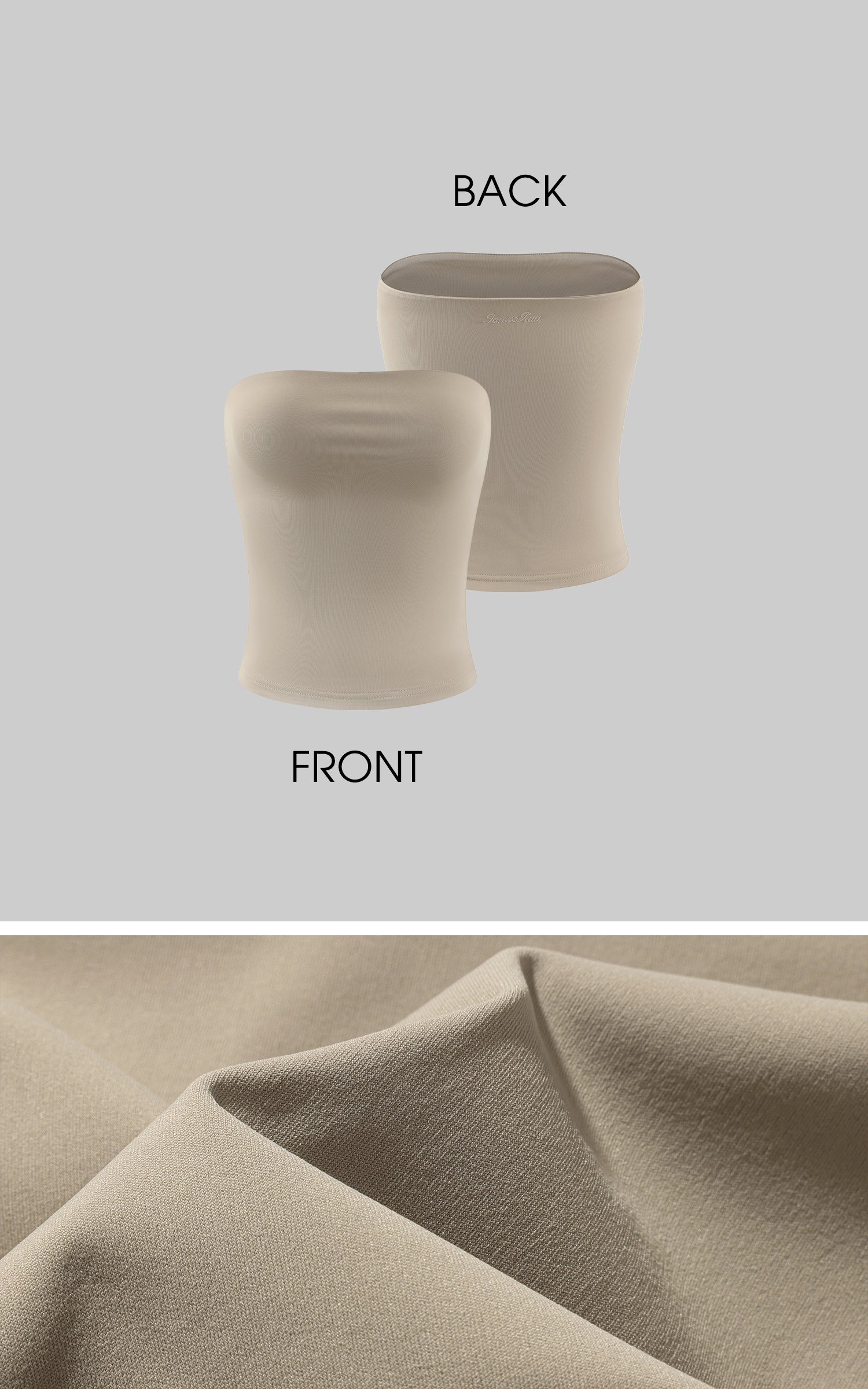 IAMXIAA ストラップレスチューブトップ＆ワイドレッグスウェットパンツセット カジュアルストリートウェア 2点セット