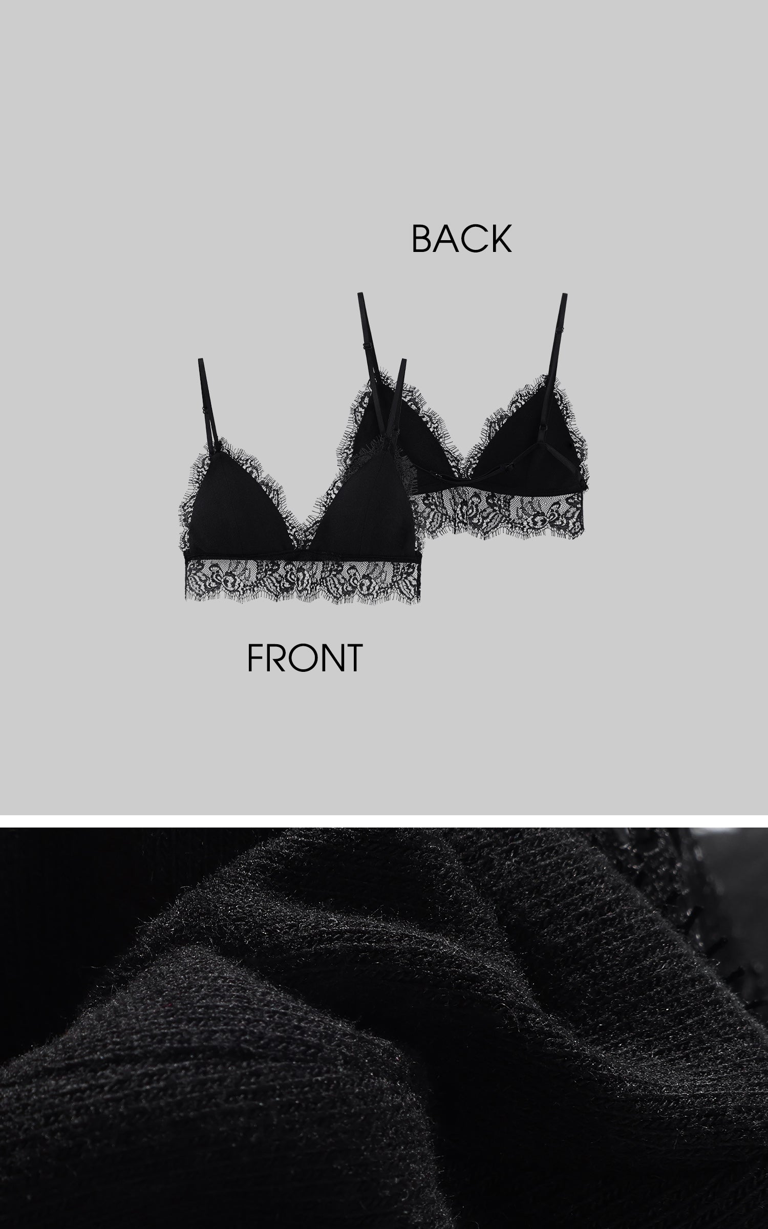 Rase le sol レーストリム付きブラレットのテーラードブレザーセット