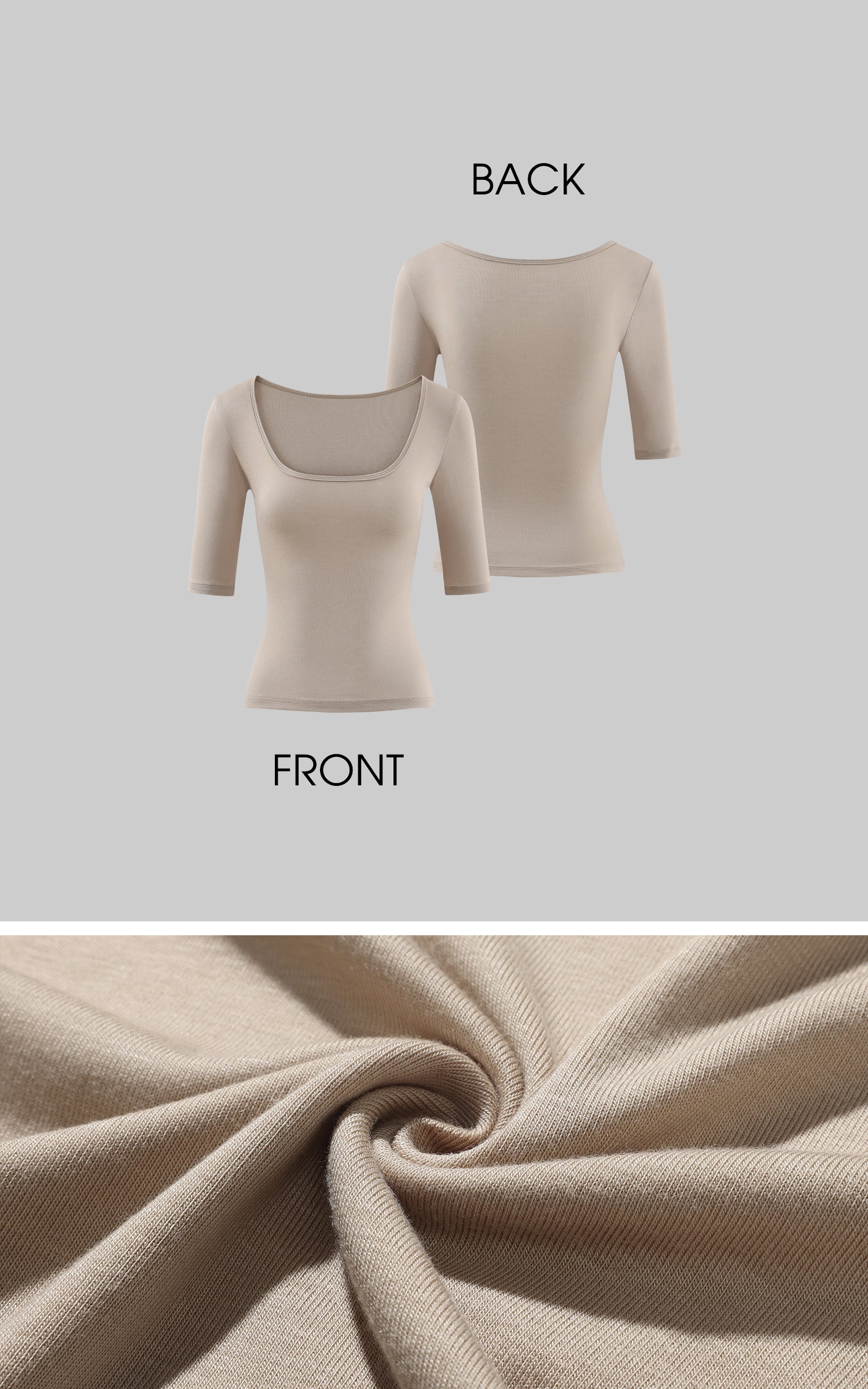 ROVENTE Scoop Neck Fitted Tee