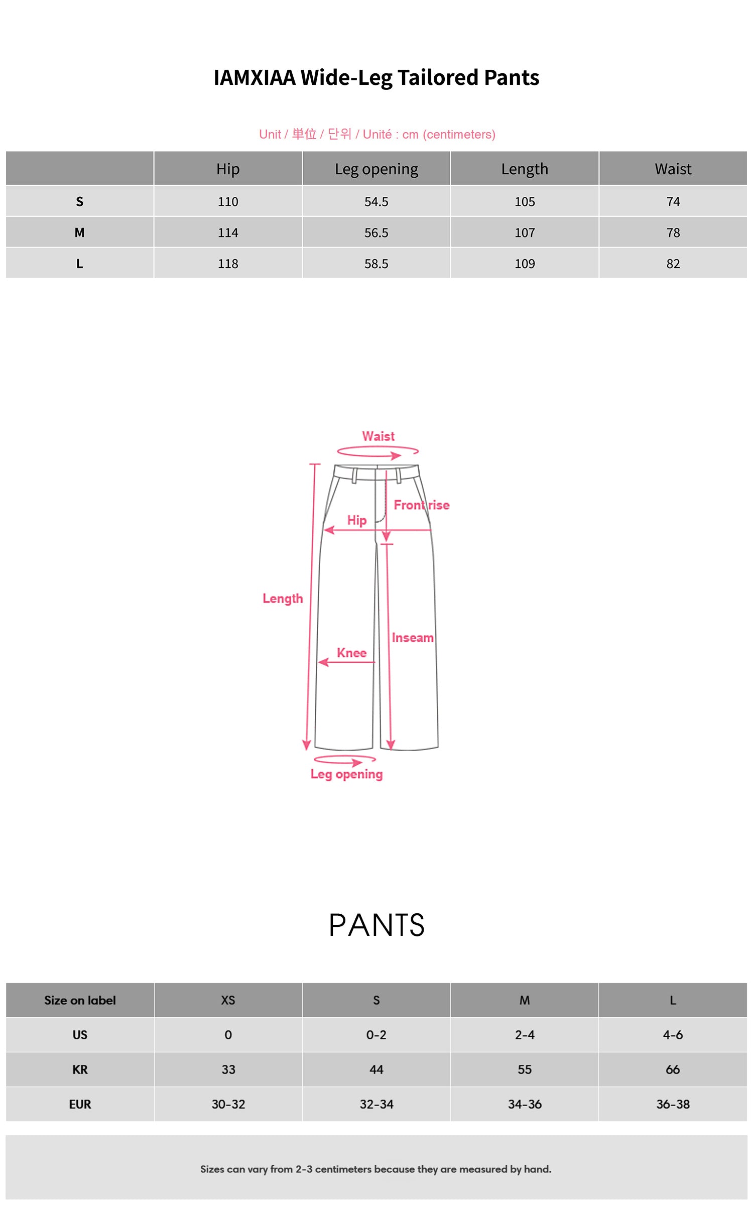IAMXIAA Wide-Leg Tailored Pants