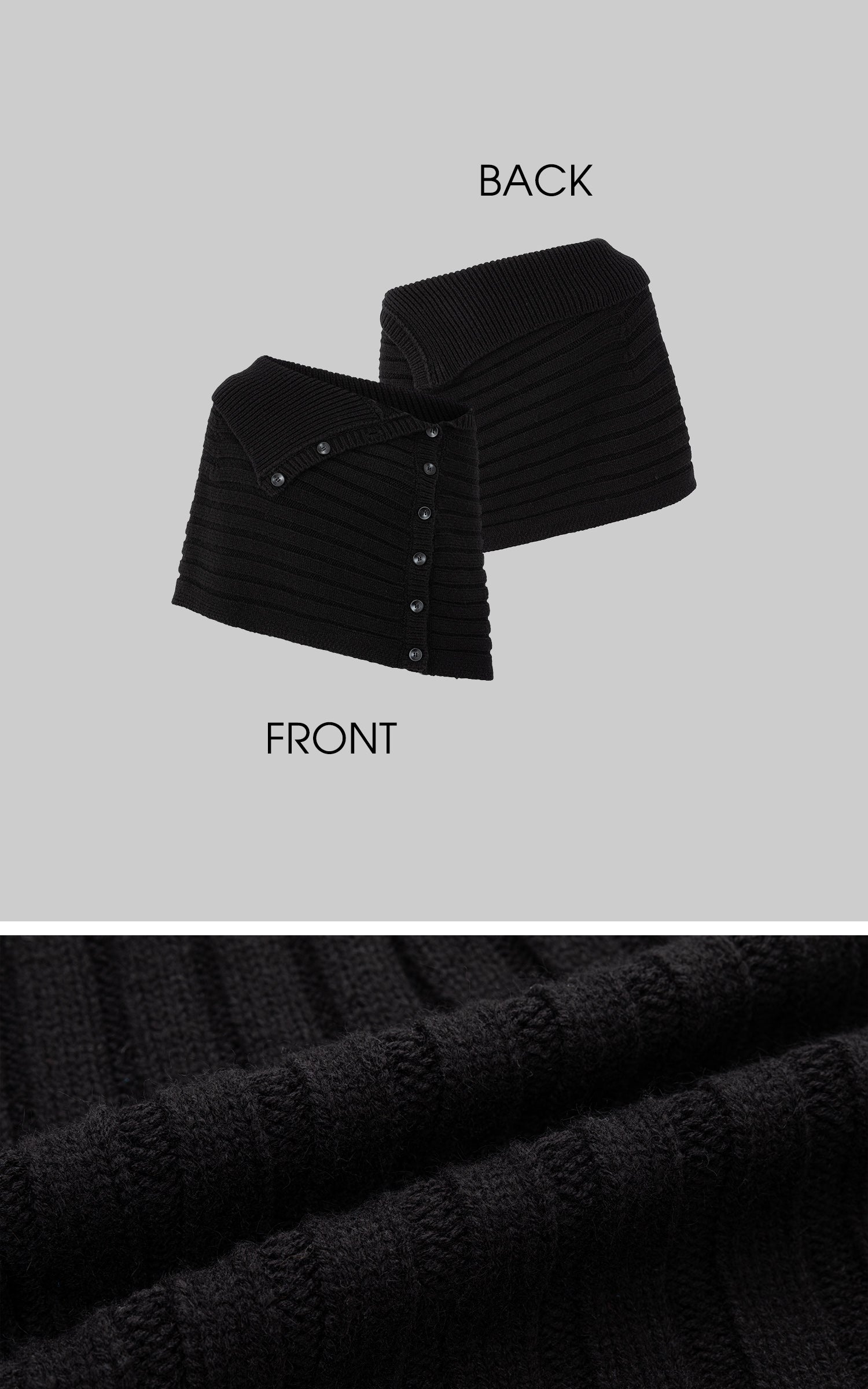 IAMXIAA Asymmetric Button Cape Shawl