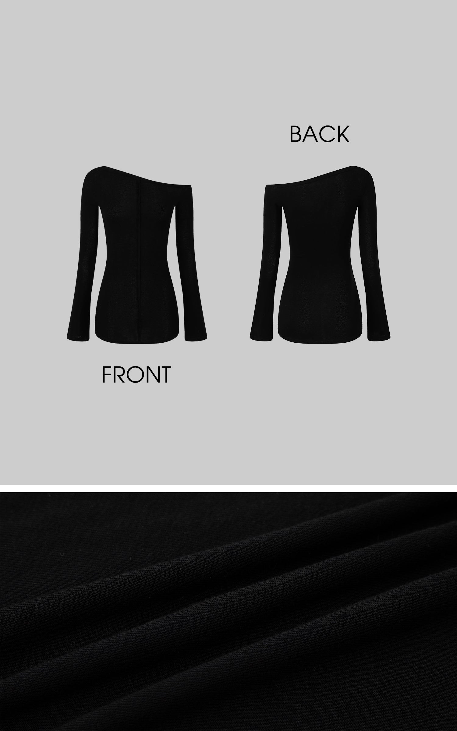 IAMXIAA アシンメトリー ニット ワンショルダー 長袖トップス