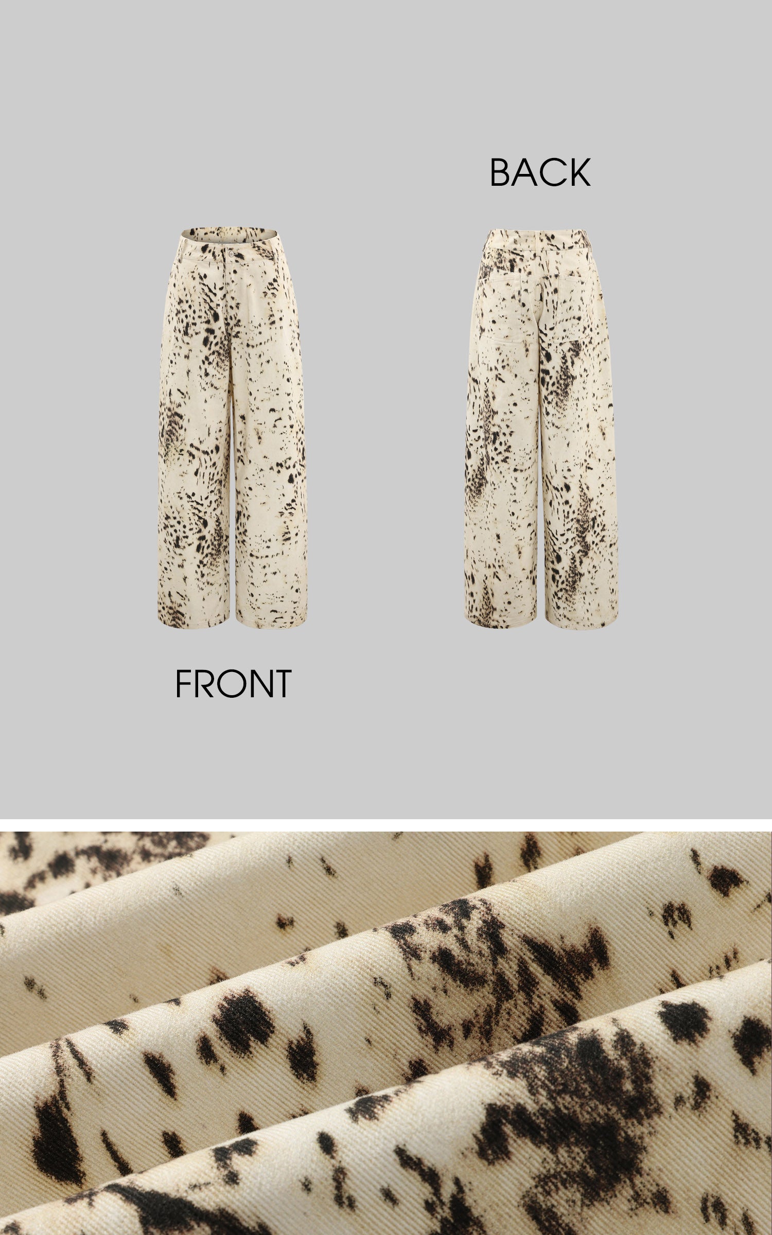 0122stepll レオパードストレートレッグパンツ