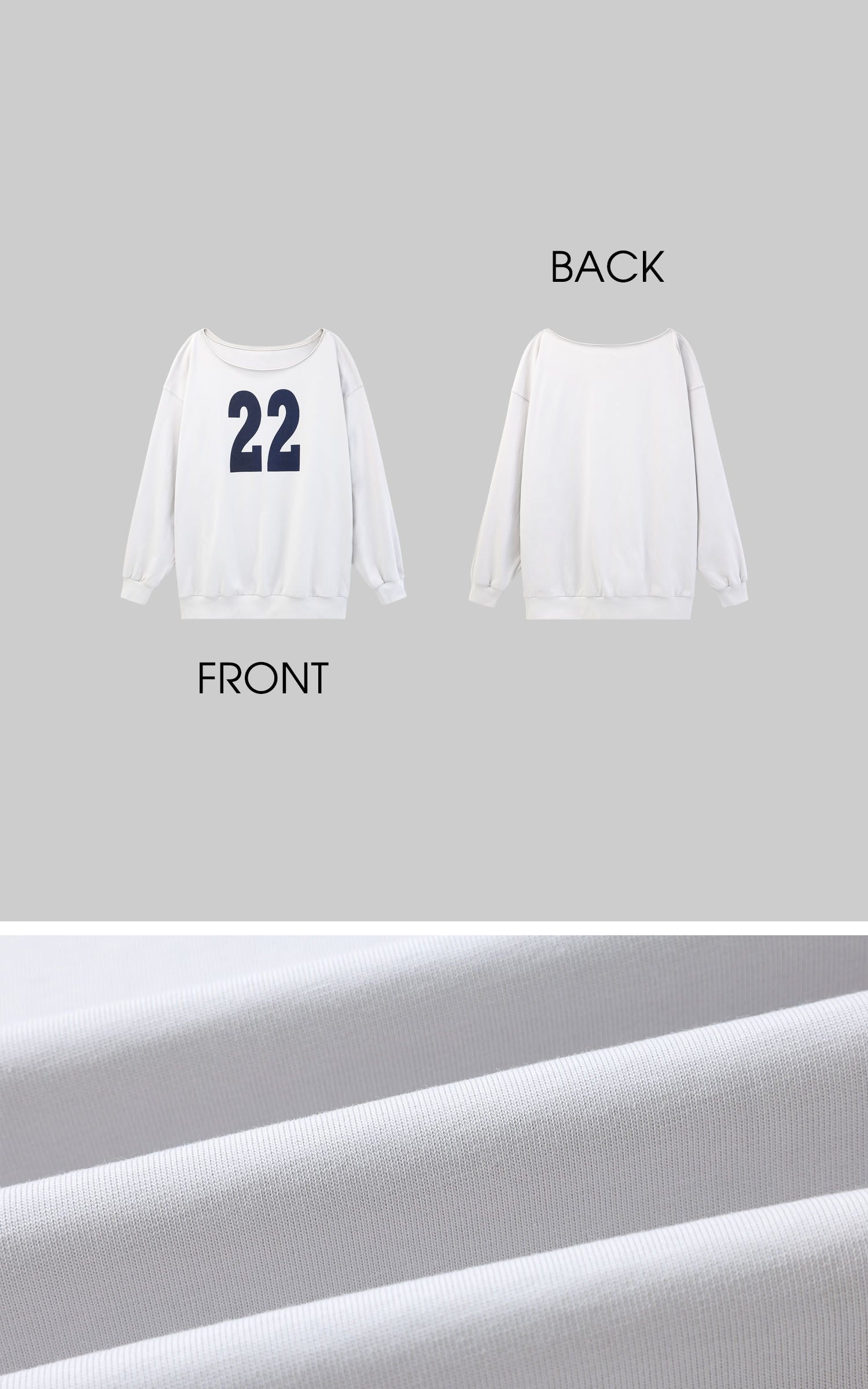 0122stepll アメリカンオフショルダー スウェットシャツ