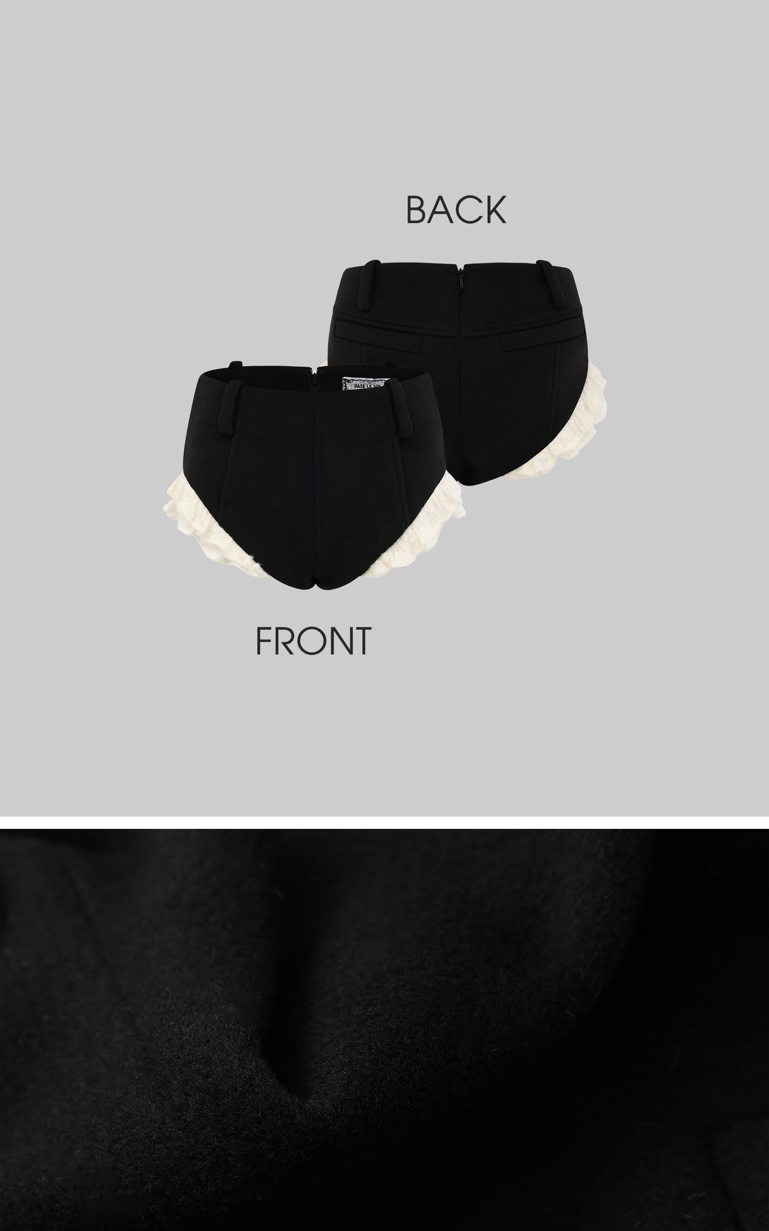 Rase le sol Waist-Tied Wool Blazer &amp; Shorts Set - PINKPARKS