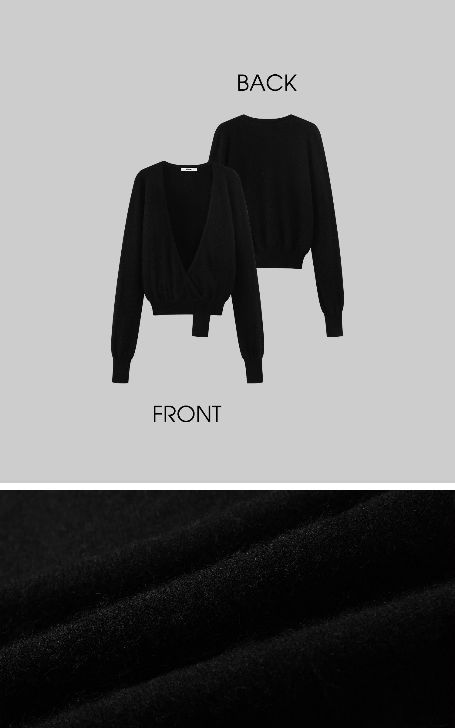 ROVENTE ディープVネックセーターとタートルネックタンクのニットセット