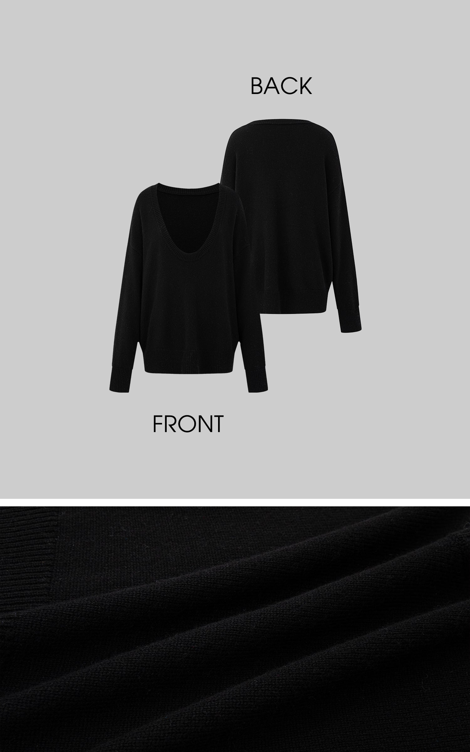 IAMXIAA V-Neck Knit Sweater and High-Neck Vest Layered Set