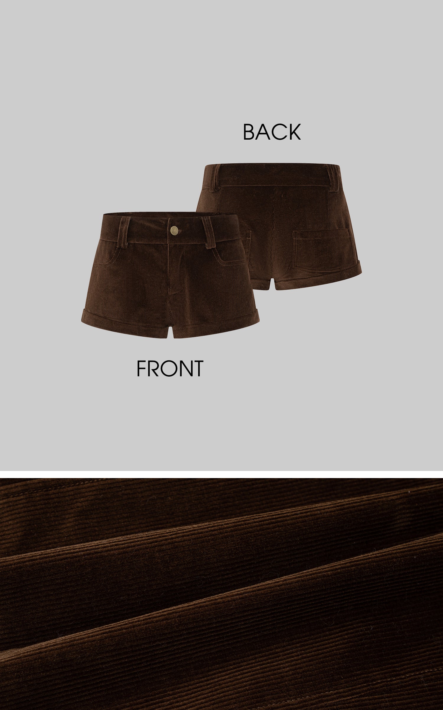 IAMXIAA コーデュロイファー付きジャケット &amp; ミニショーツセット