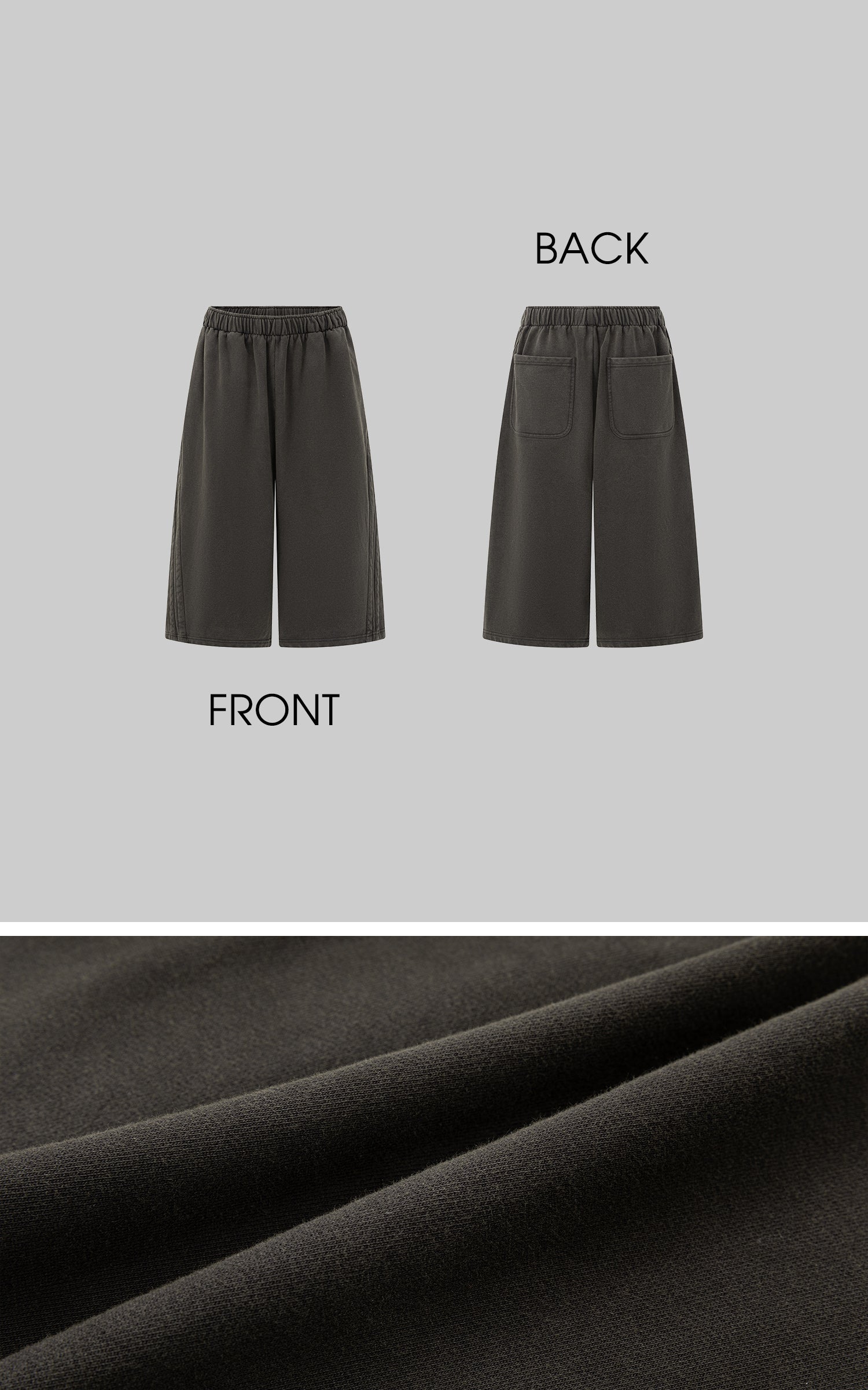 IAMXIAA ヴィンテージウォッシュジップアップフーディー＆クロップドスウェットパンツセット