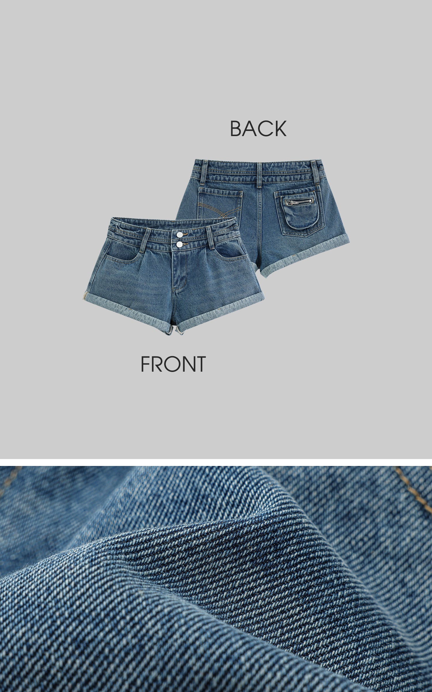 WARDEN EDGE Denim Layered Set – Jacket, Shorts &amp; Tank - PINKPARKS