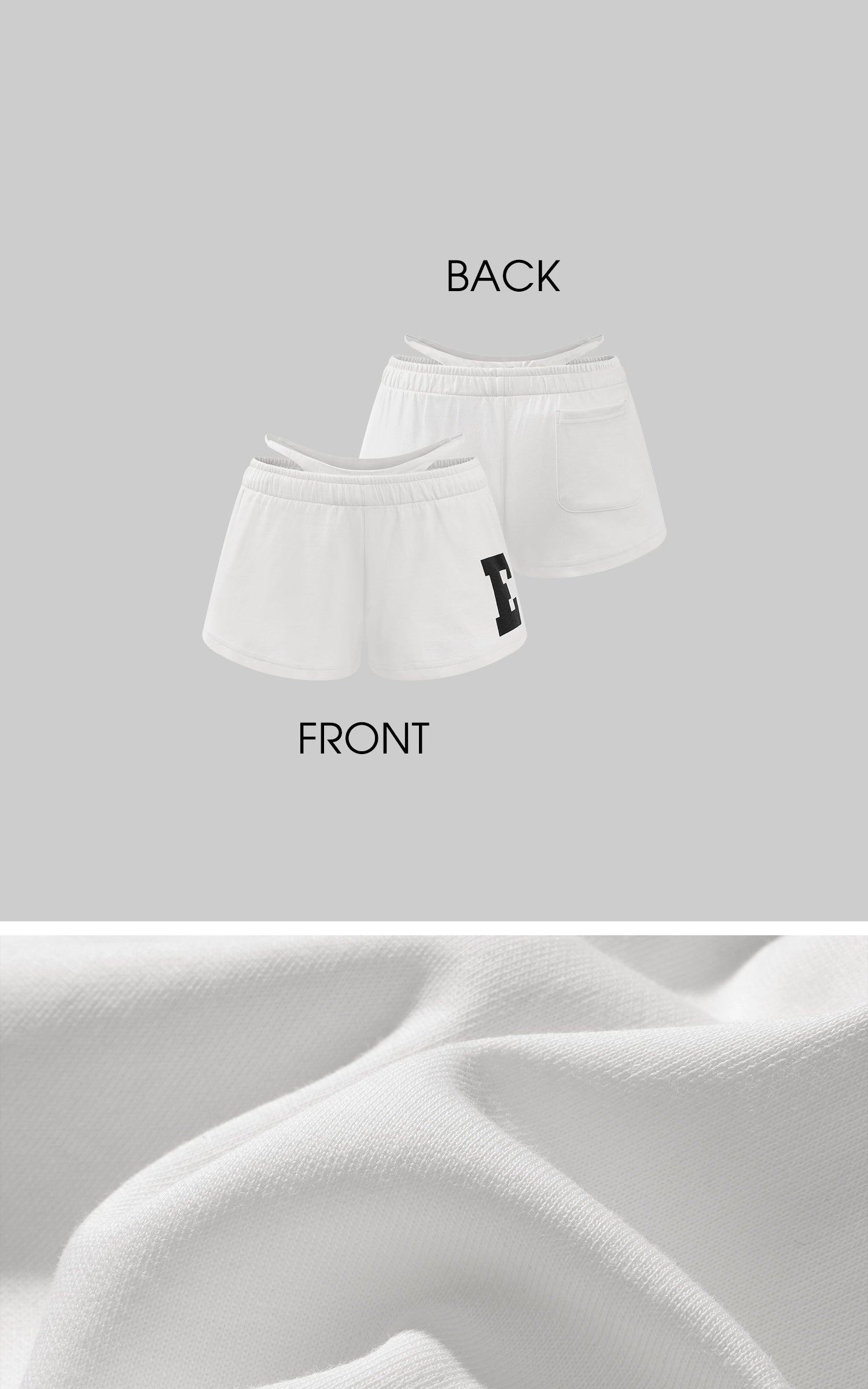 WARDEN EDGE Low Waist Layered Shorts with Bold Letter Patch - PINKPARKS