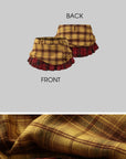 WARDEN EDGE Punk Clash Layered Mini Skirt in Yellow & Red Plaid - PINKPARKS