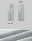 WARDEN EDGE Wide-Leg Sweatpants in Heather Grey - PINKPARKS