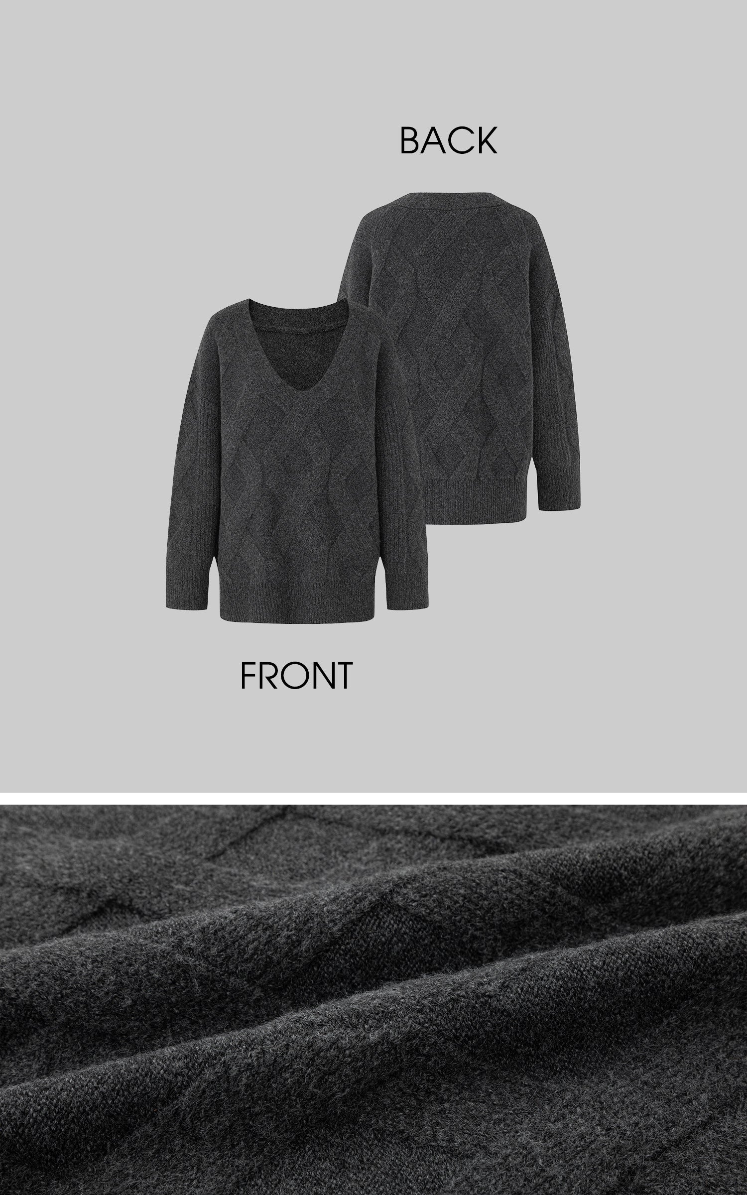 IAMXIAA ケーブルニットセーター &amp; リブスカート2点セット