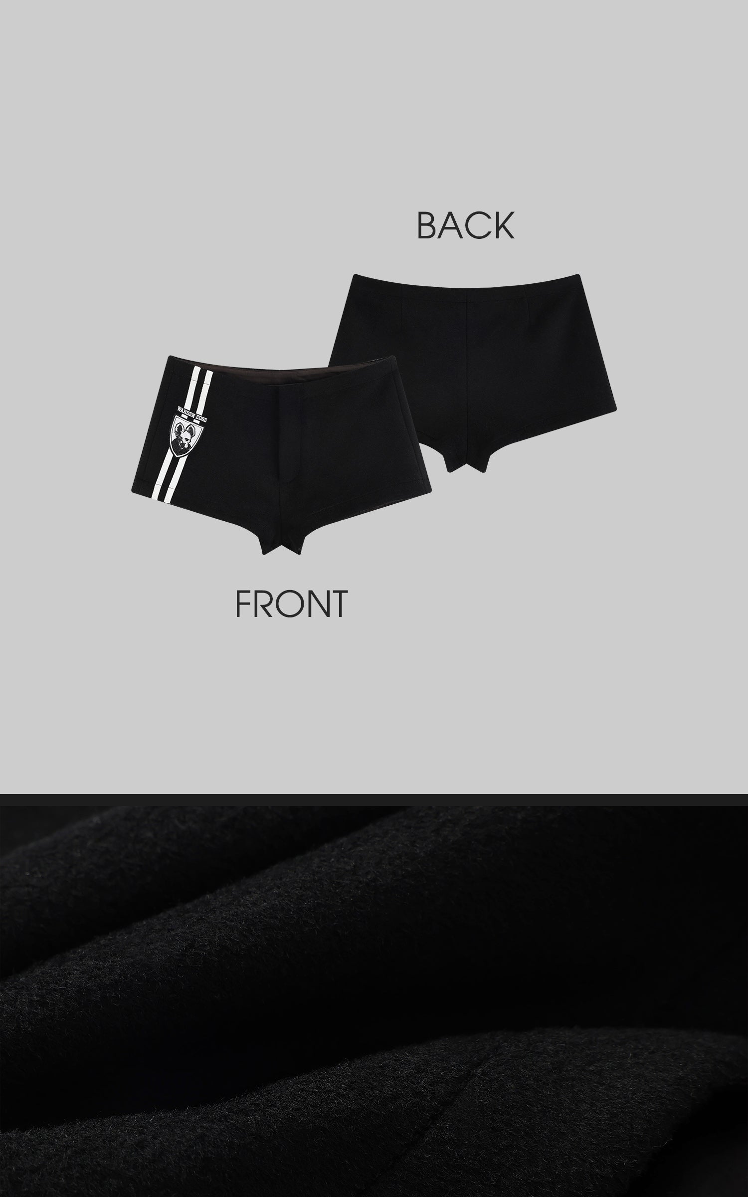 WARDEN EDGE High-Waist Wool Shorts - PINKPARKS