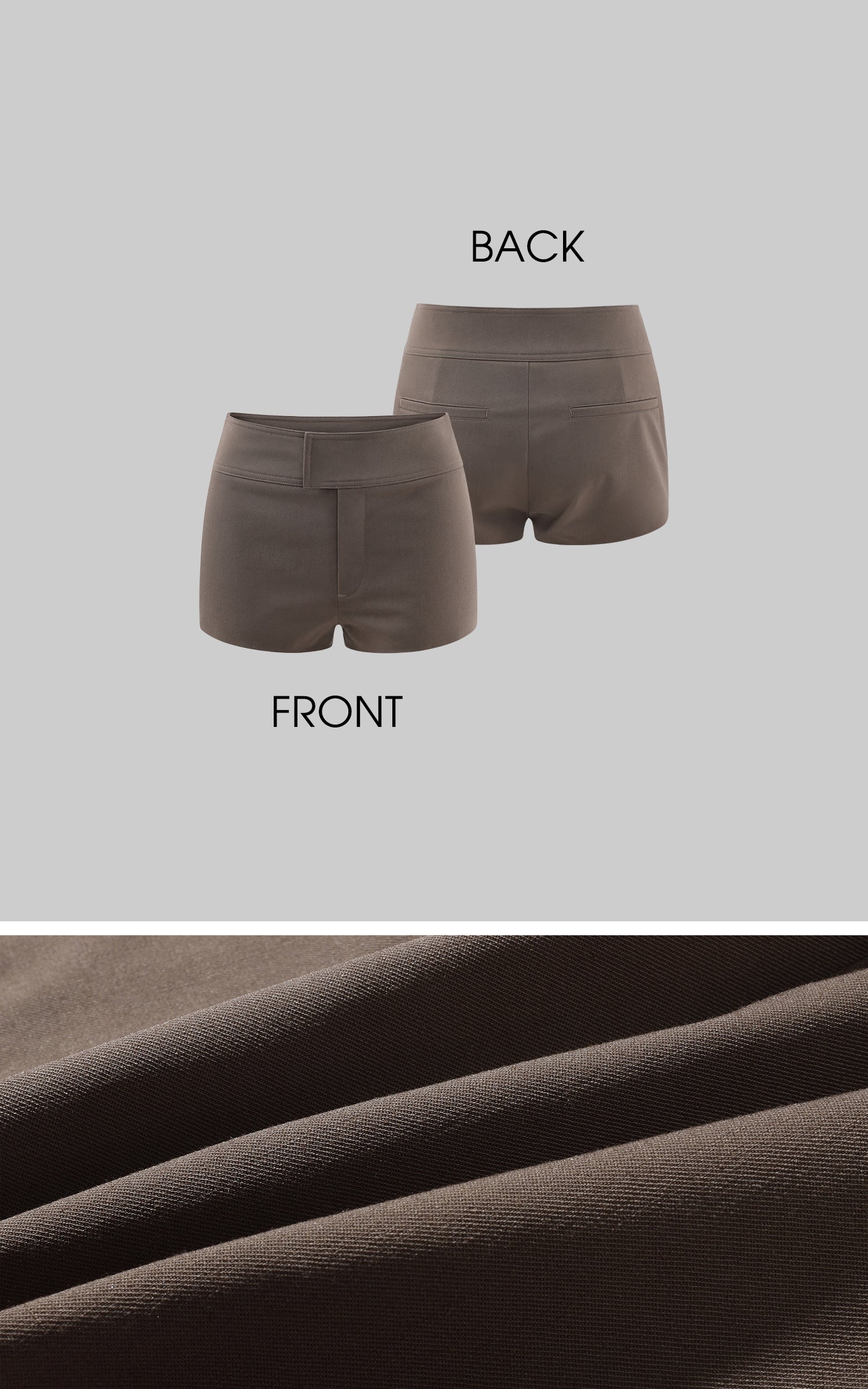 ROVENTE ハイウエストテーラードショーツ