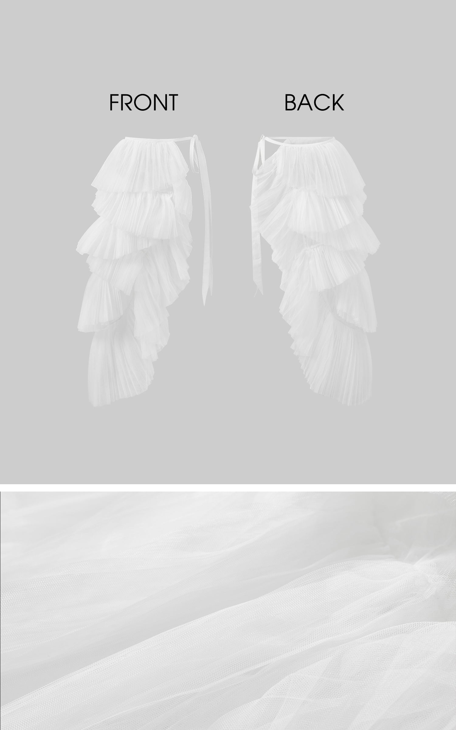 WARDEN EDGE Asymmetrical Layered Tulle Skirt - PINKPARKS