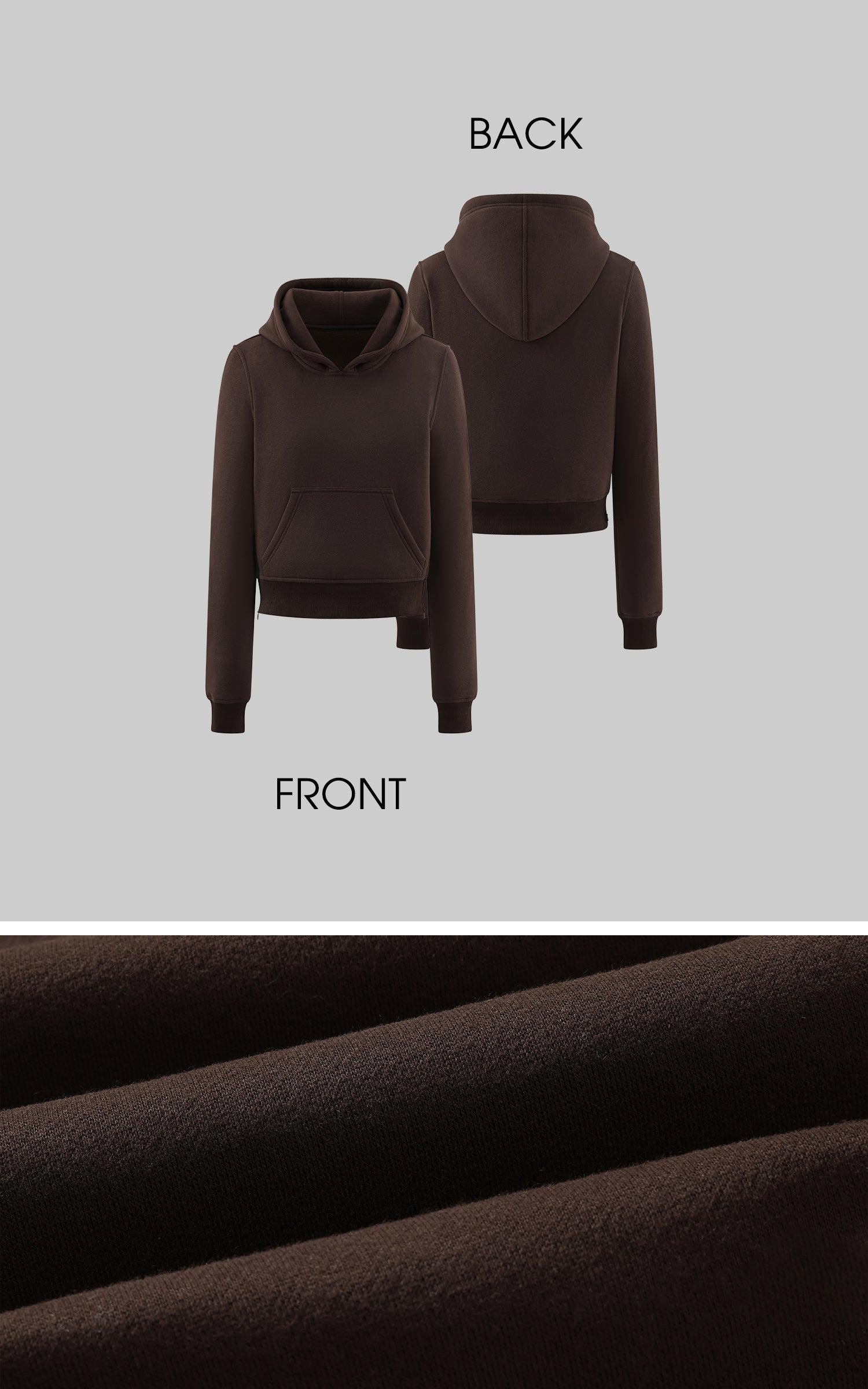 ROVENTE クロップドフーディーとワイドレッグパンツセット