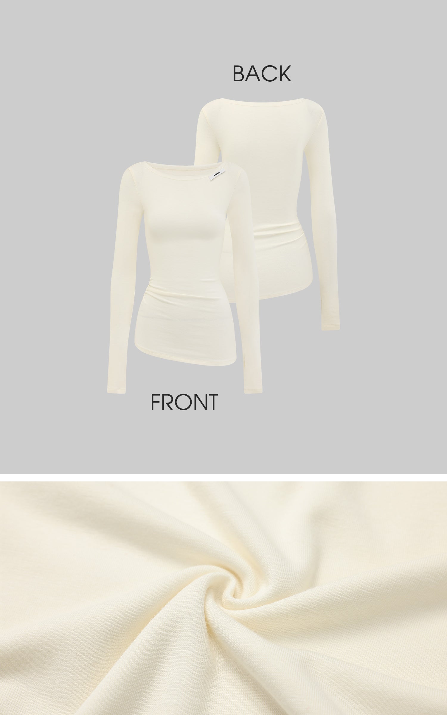 WARDEN EDGE オフショルダーリブTシャツ