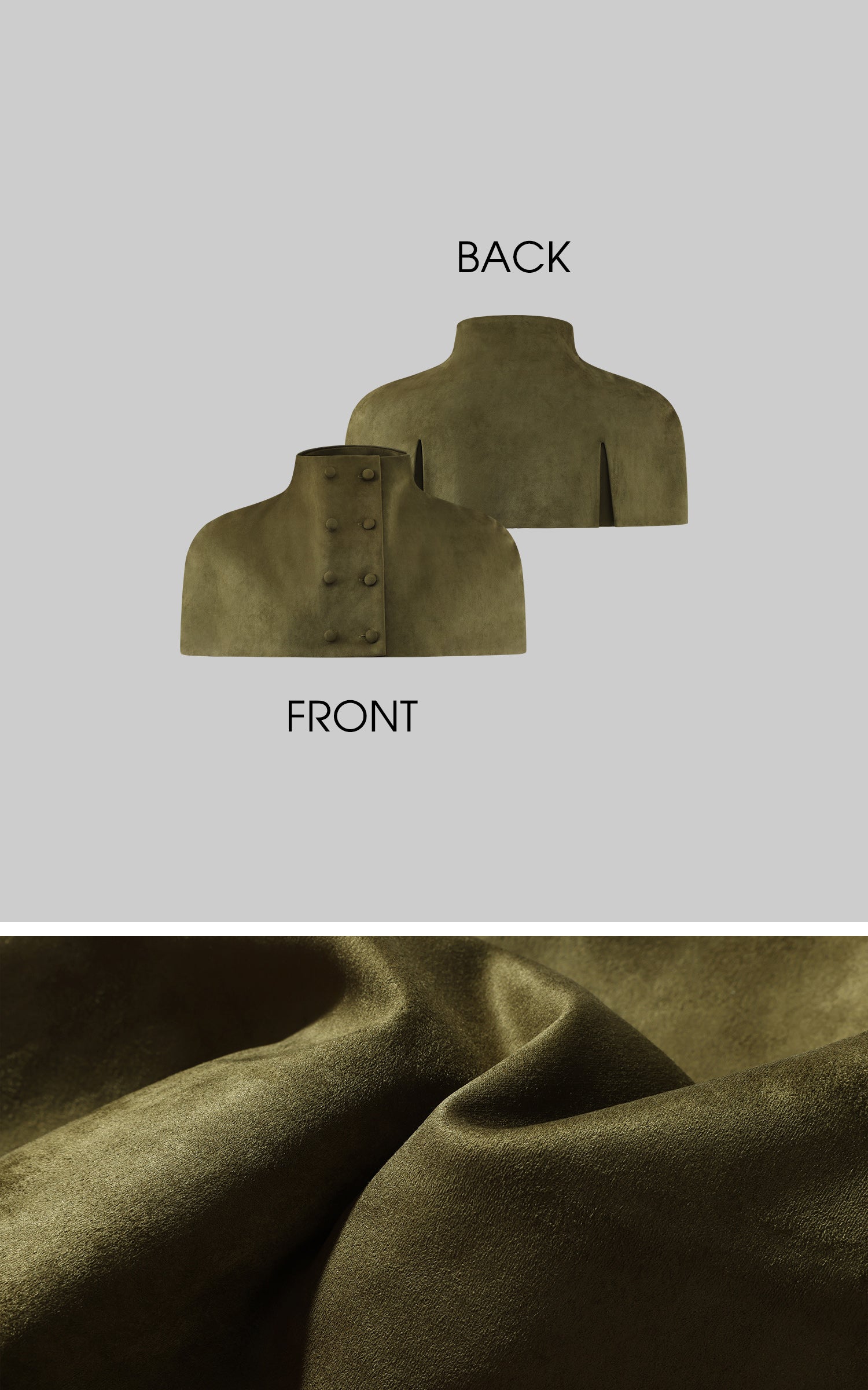 ROVENTE フェイクスエードケープ＆ミディスカートセット