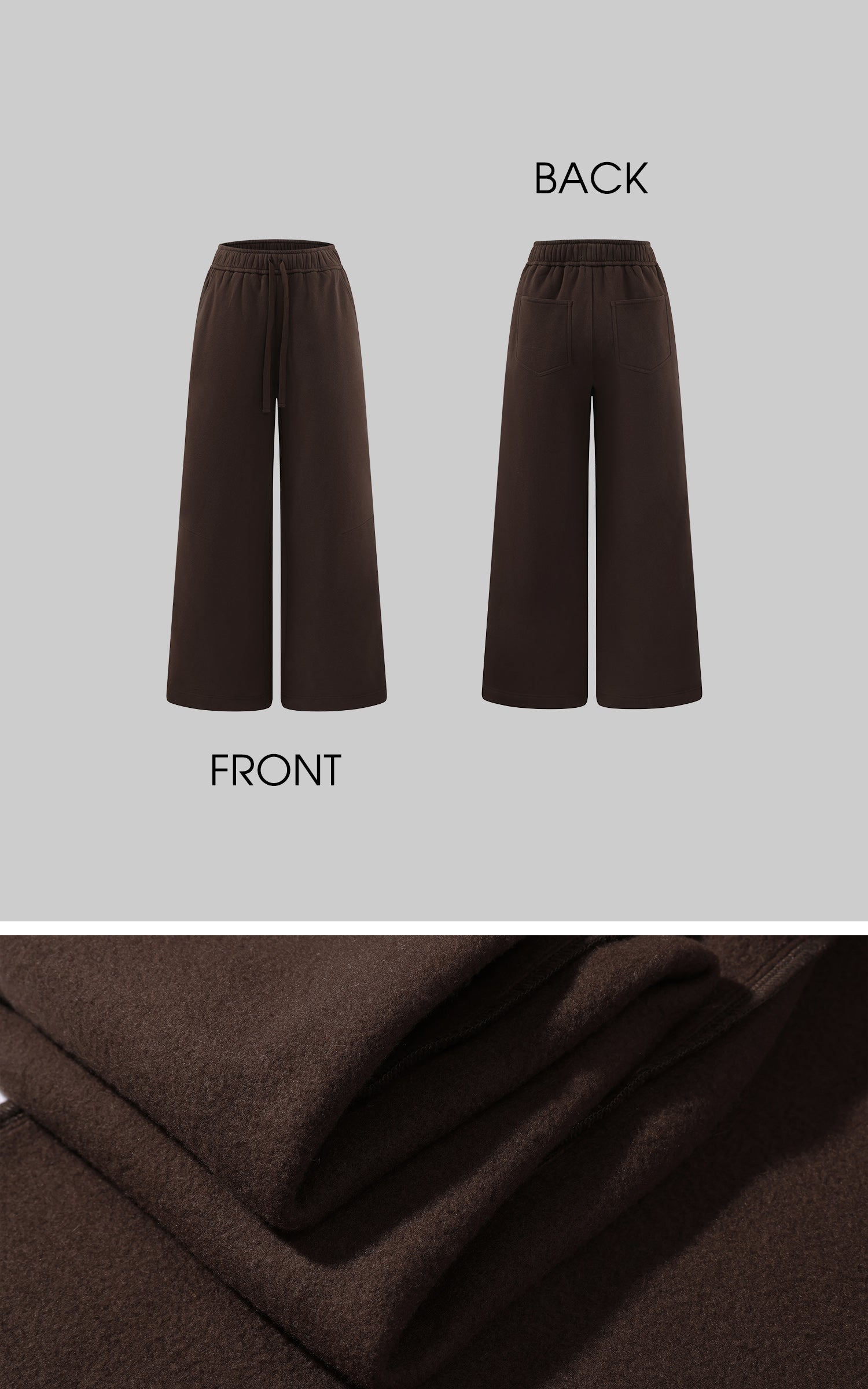 ROVENTE クロップドフーディーとワイドレッグパンツセット