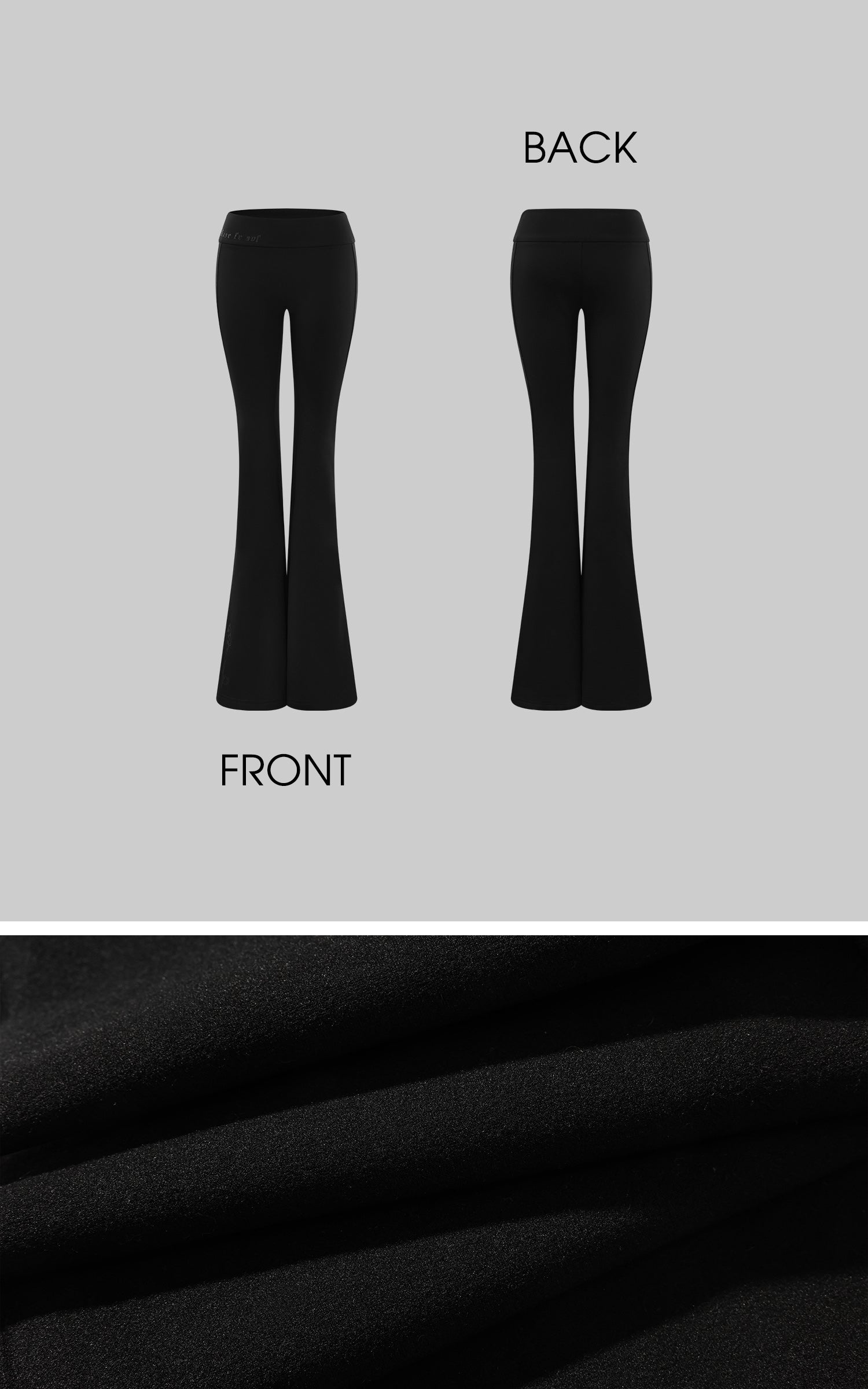 Rase le sol High-Waisted Stretch Flared Pants