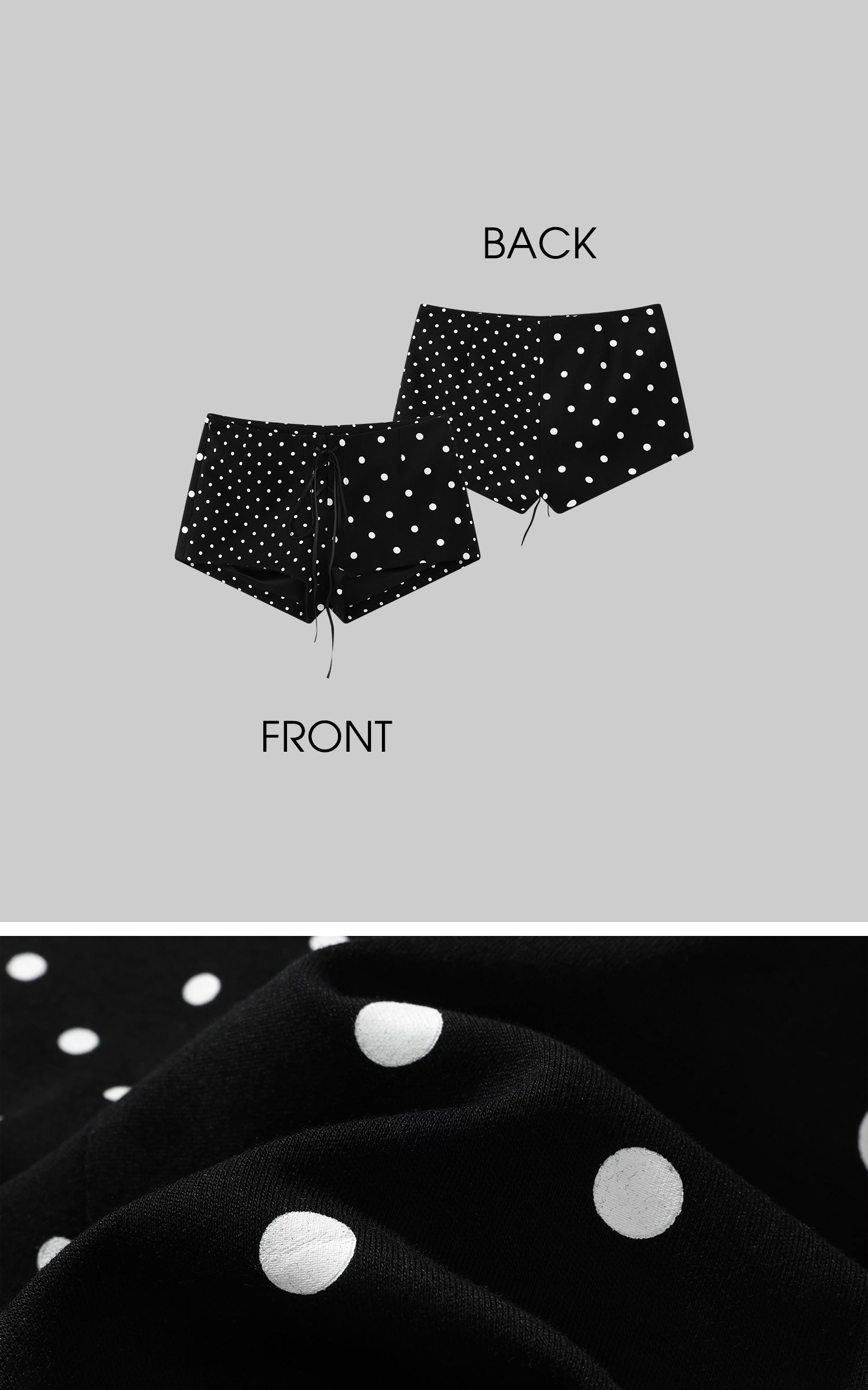 WARDEN EDGE Mixed Dot Print Drawstring Shorts with Graphic Cut - PINKPARKS