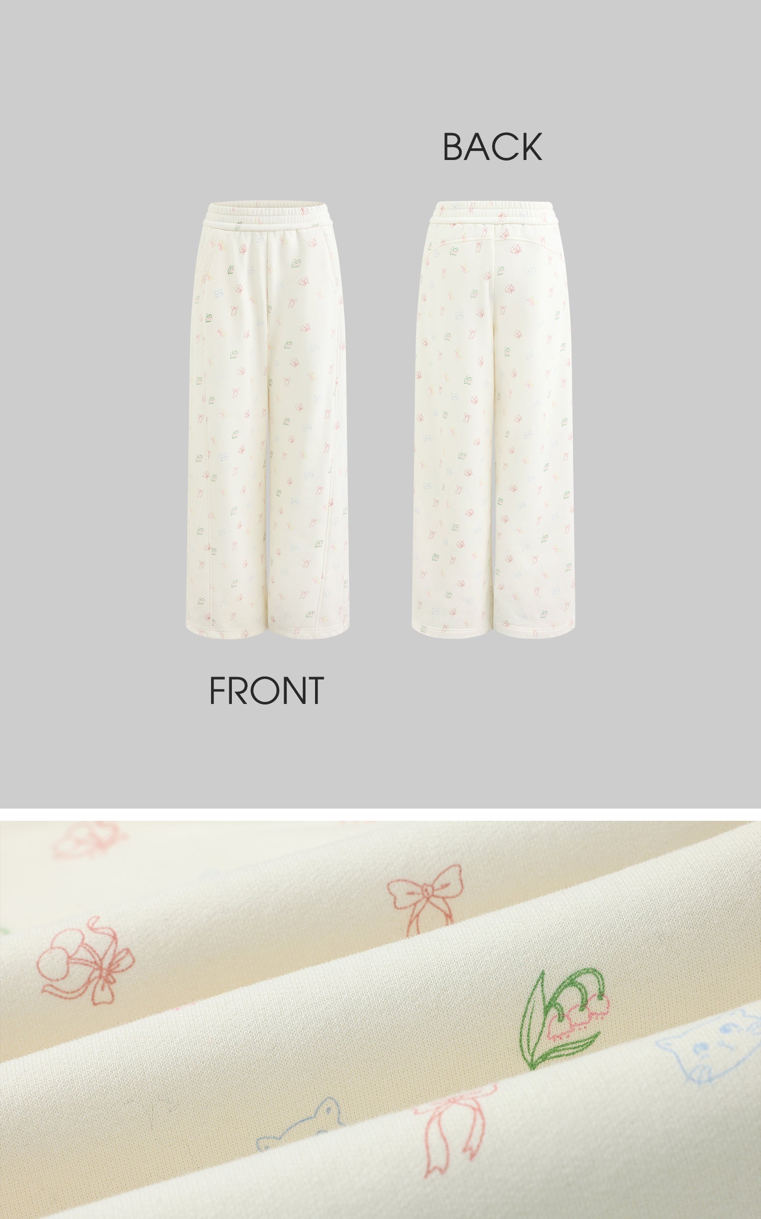 Rase le sol Cartoon Print Hoodie &amp; Sweatpants Set - PINKPARKS