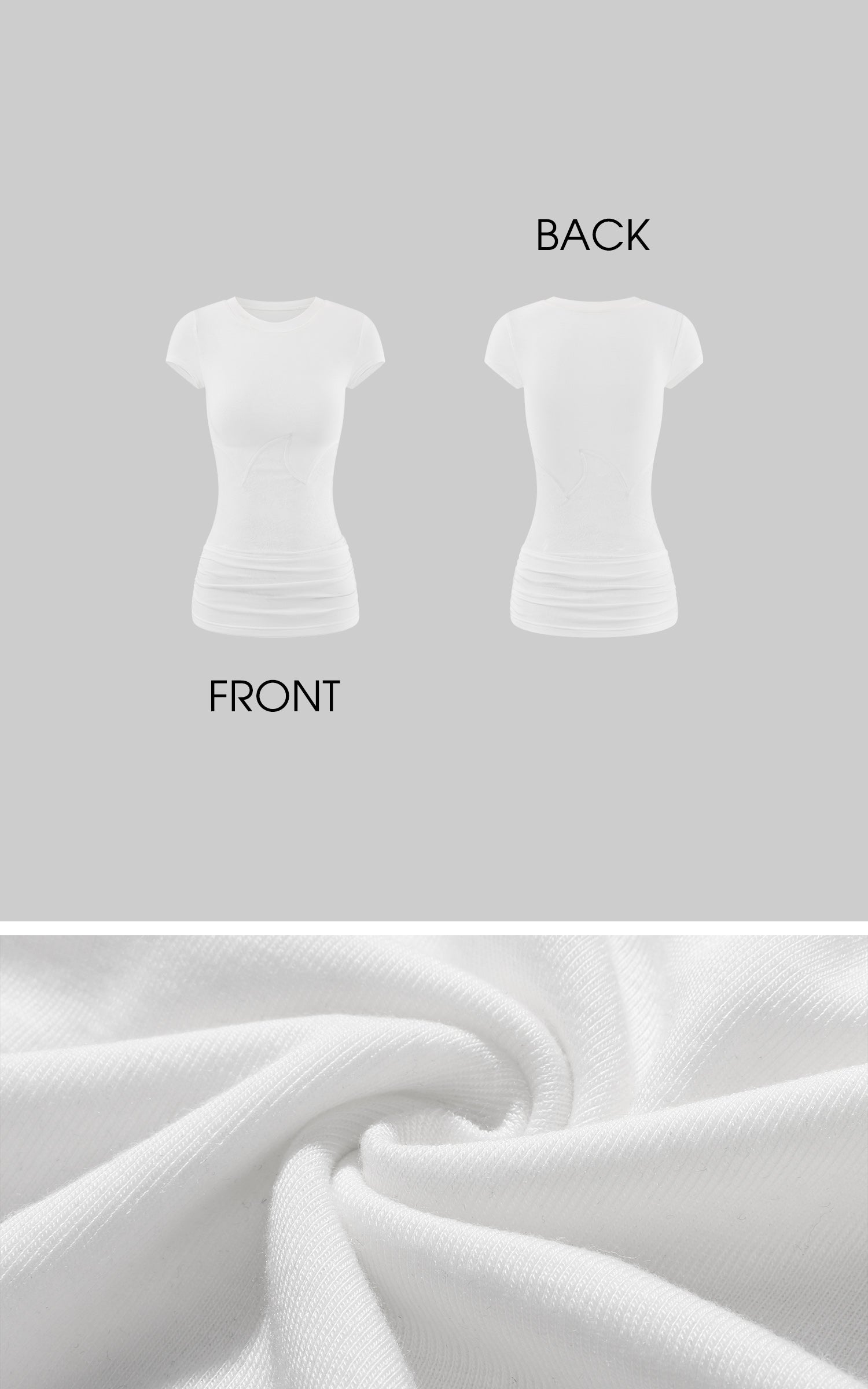 Low pixel レースパネルフィットショートスリーブTシャツ