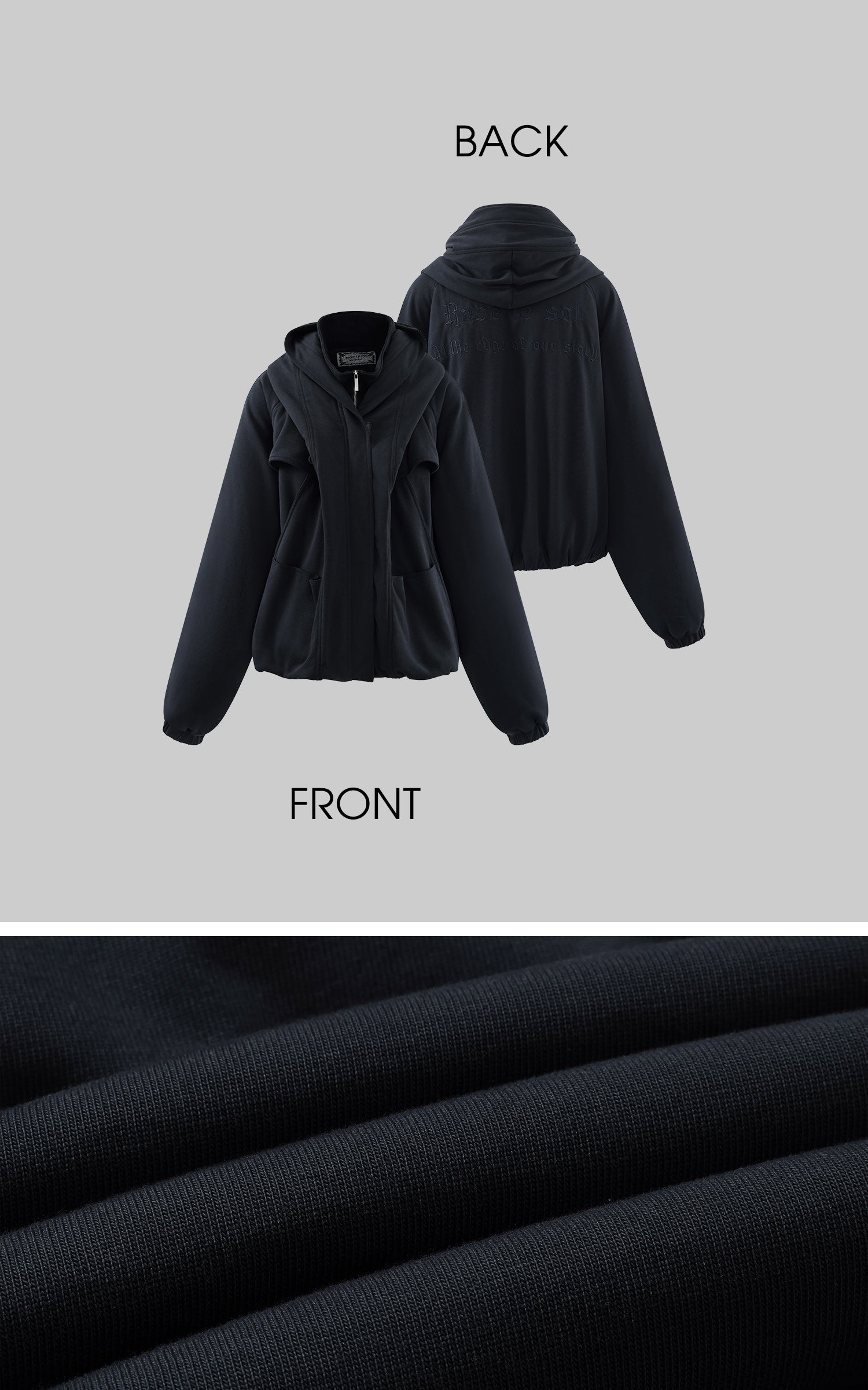 Rase le sol 構築的なドレープが特徴のスカルプチュラルオーバーサイズフーディ