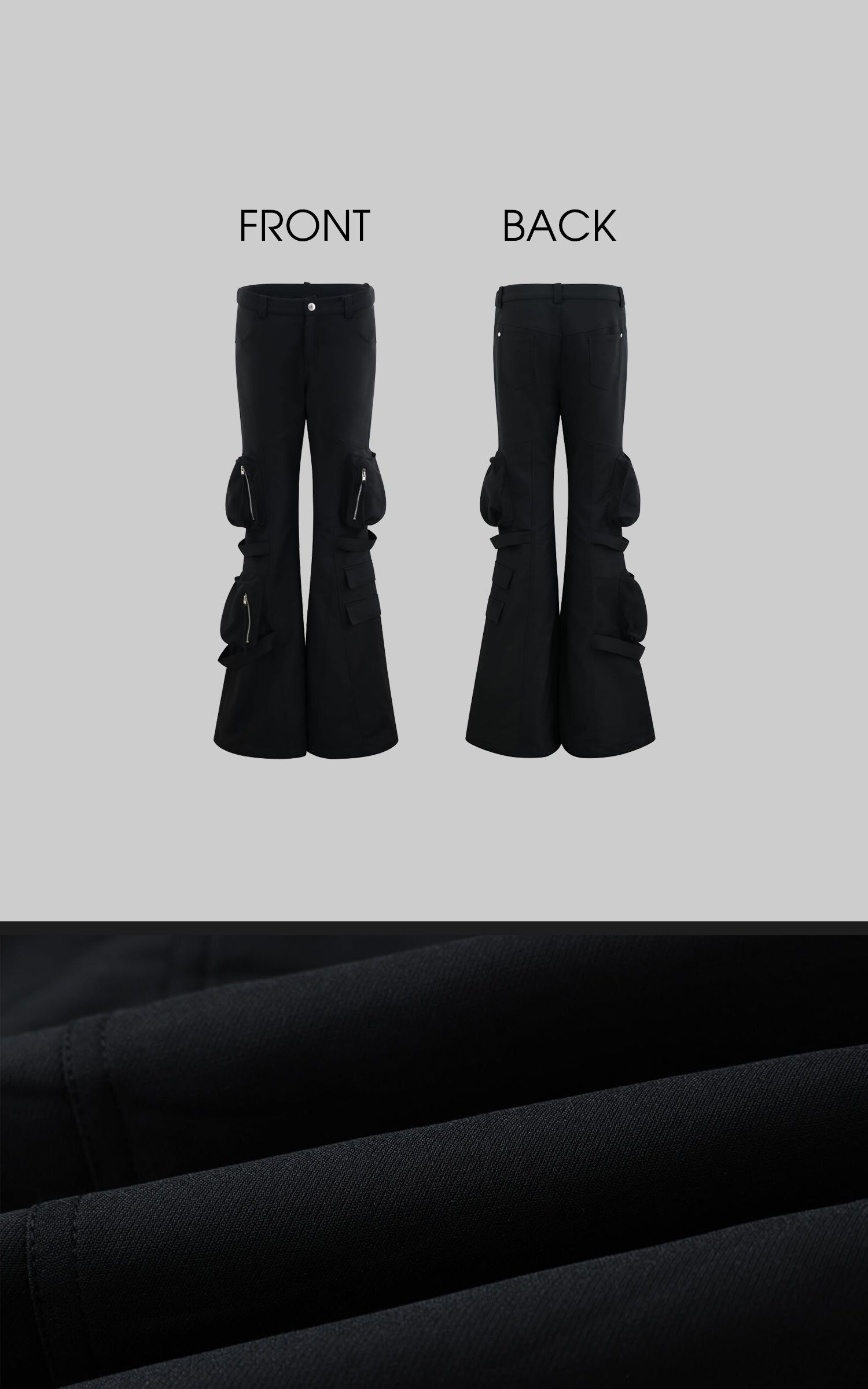 Rase le sol Flared Utility Pants - PINKPARKS